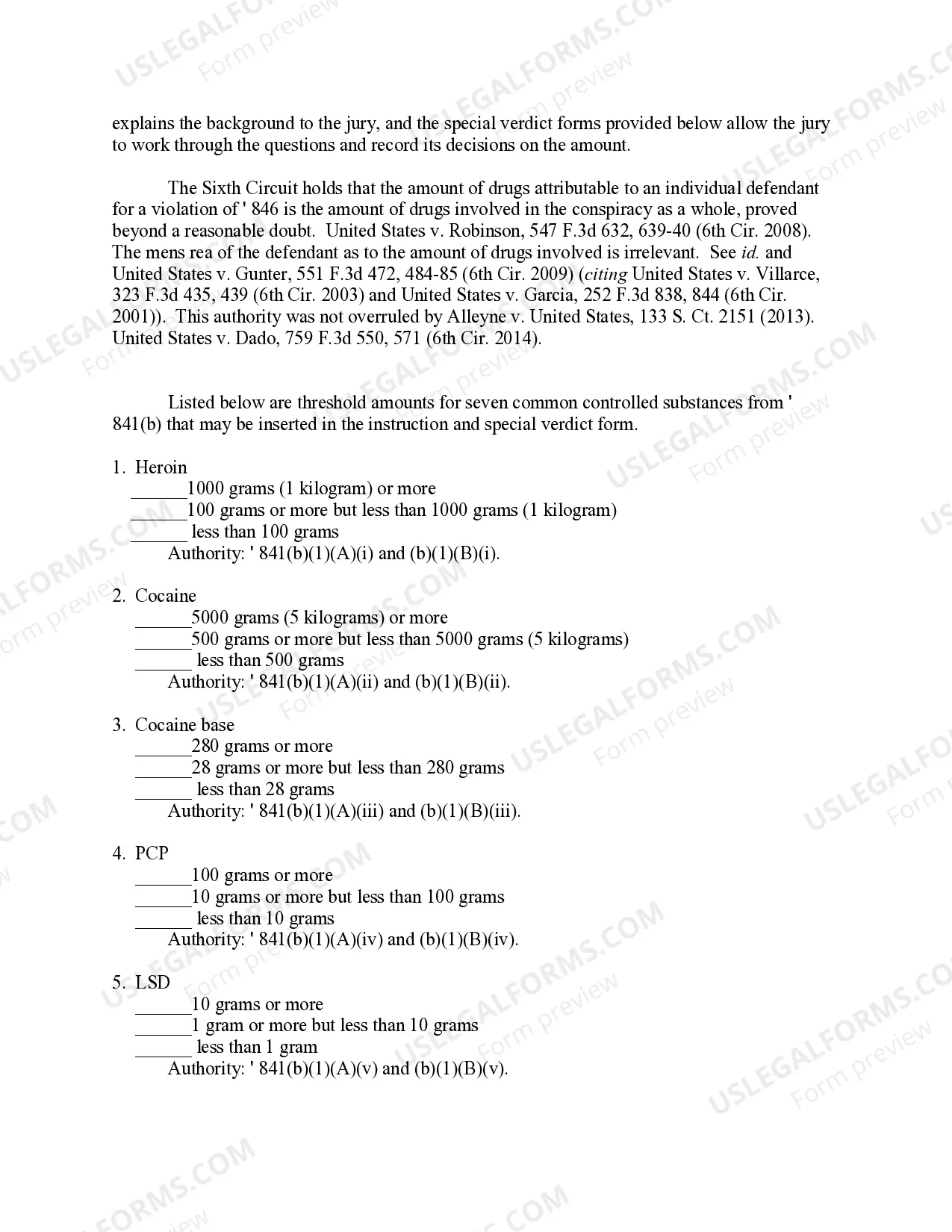 Preview UNANIMITY REQUIRED: DETERMINING AMOUNT OF CONTROLLED SUBSTANCE