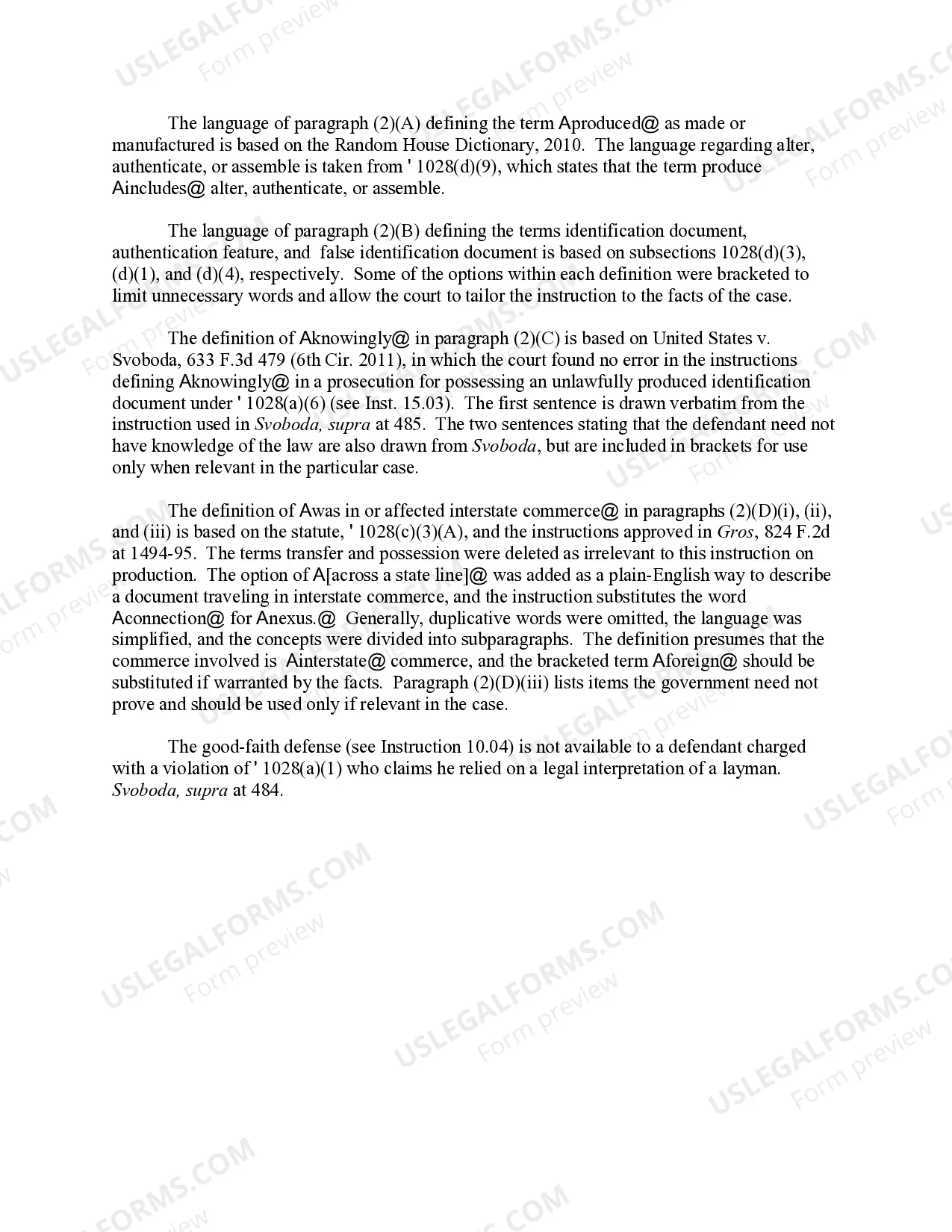 Preview Fraud and Related Activity in Connection with Identification Documents, Authentication Features, and Information