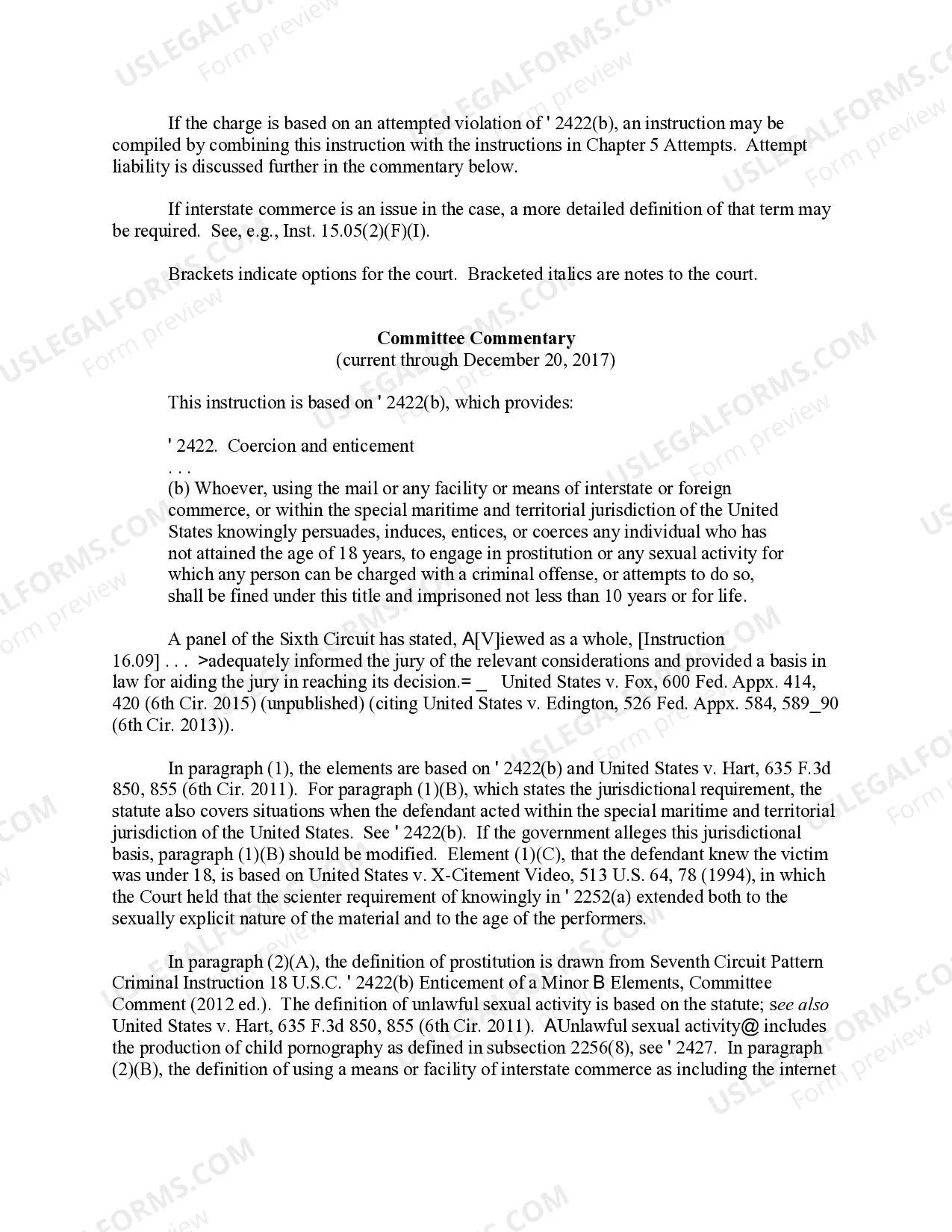 Preview COERCION AND ENTICEMENT: PERSUADING A MINOR TO ENGAGE IN PROSTITUTION OR UNLAWFUL SEXUAL ACTIVITY