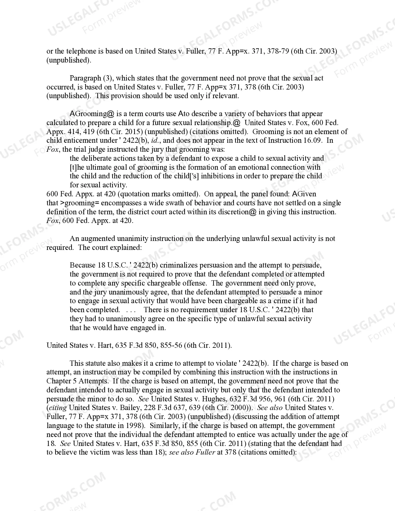 Preview COERCION AND ENTICEMENT: PERSUADING A MINOR TO ENGAGE IN PROSTITUTION OR UNLAWFUL SEXUAL ACTIVITY