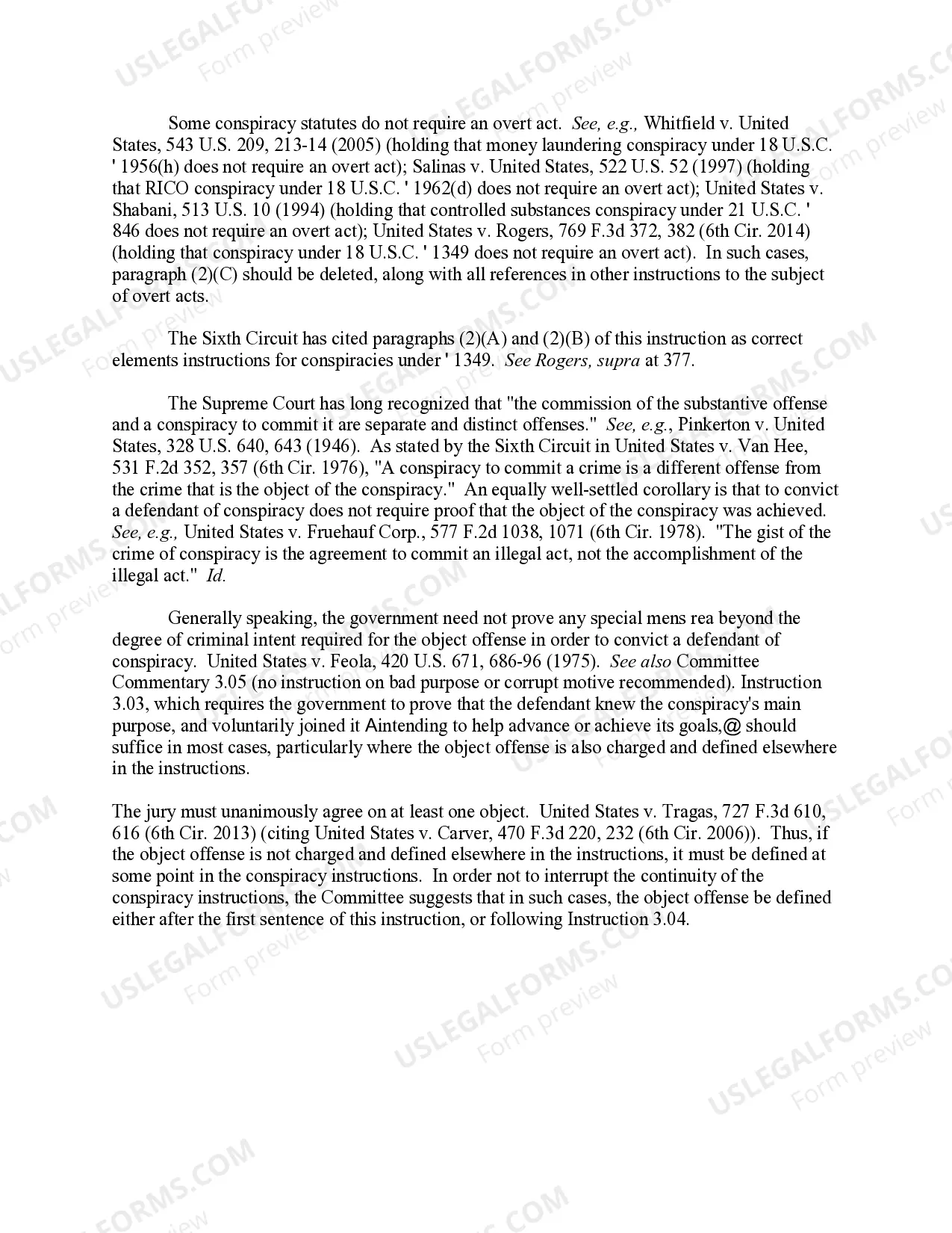 Preview CONSPIRACY TO COMMIT AN OFFENSE (18 U.S.C. ' 371) B BASIC ELEMENTS