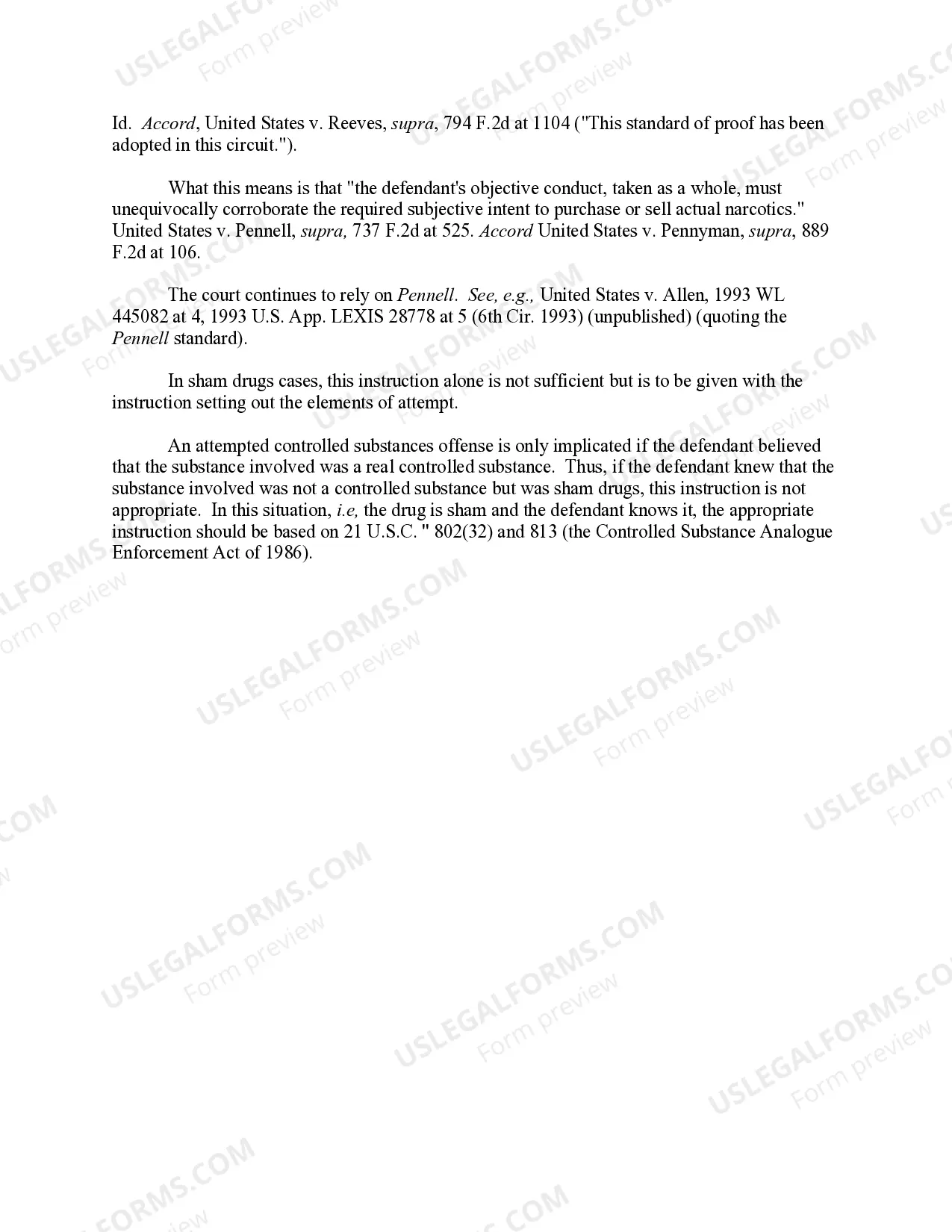 Preview SHAM CONTROLLED SUBSTANCE CASES