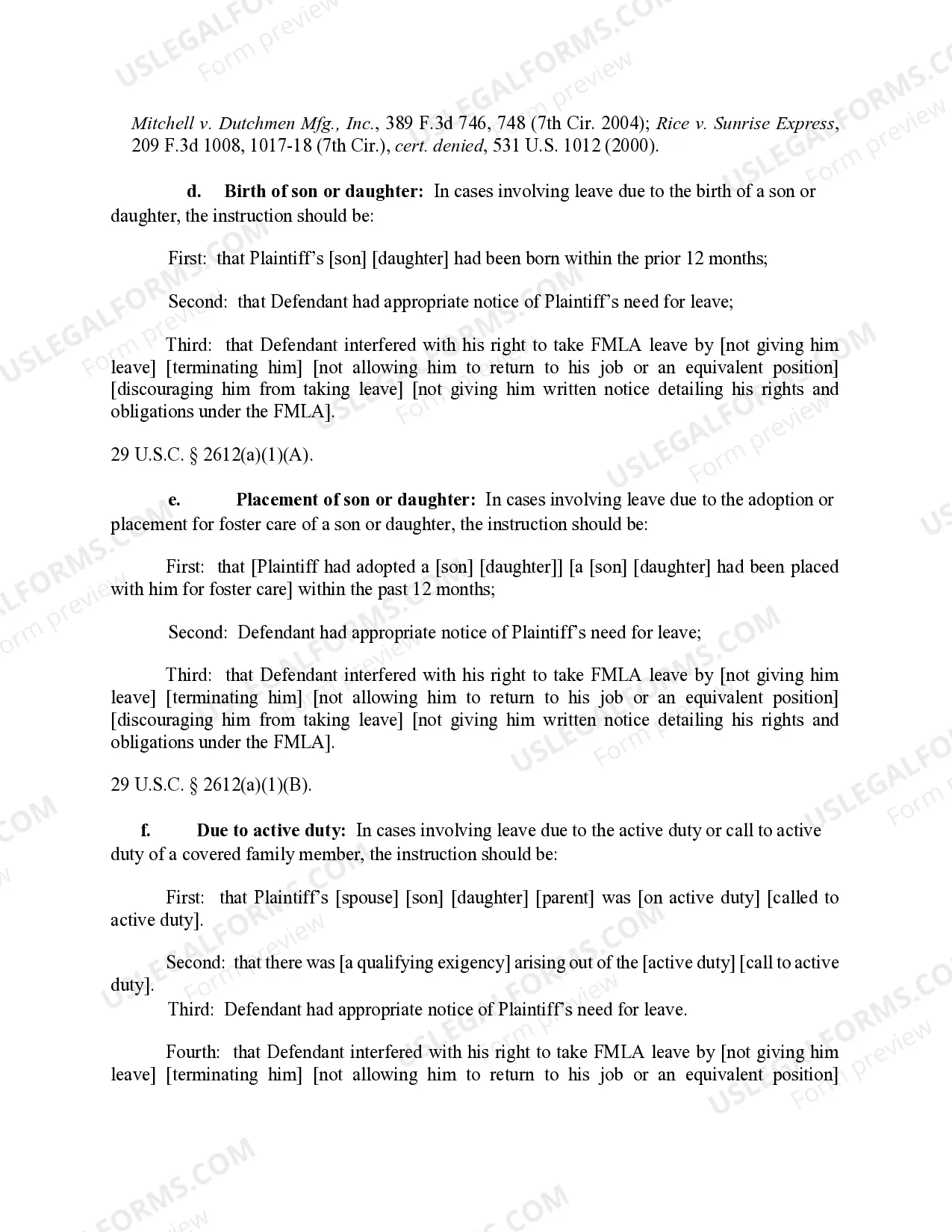 Preview 10.2 Elements of FMLA Interference Claim