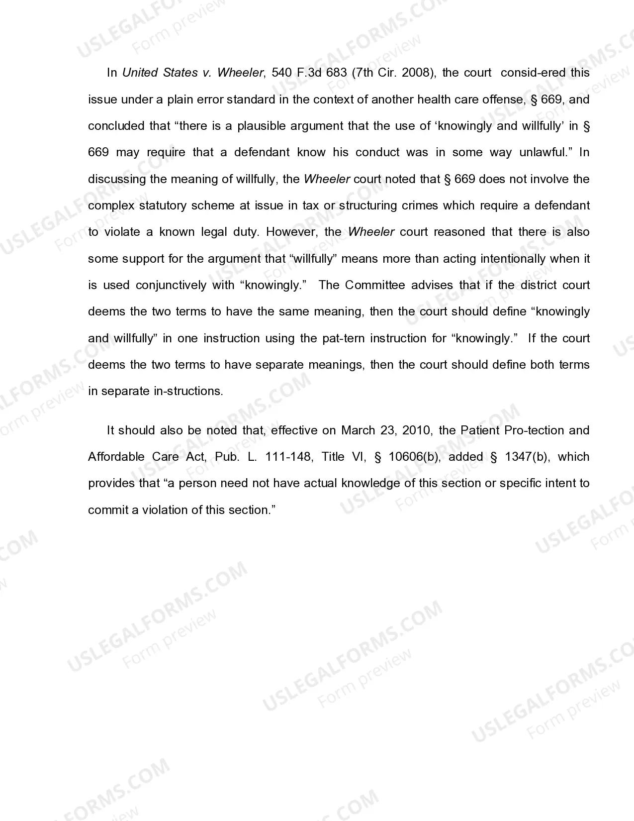 Preview 18 U.S.C. Sec. 1347 HEALTH CARE FRAUD - ELEMENTS