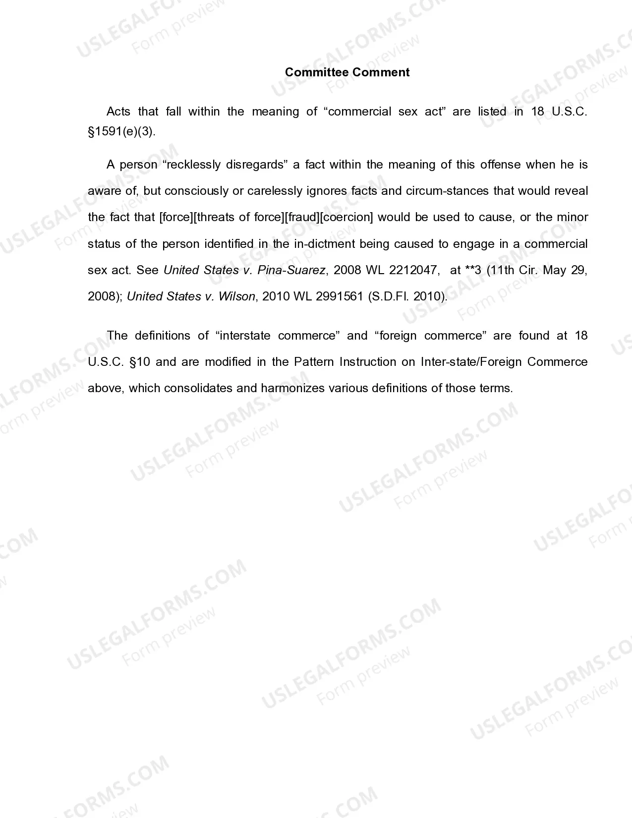 Preview 18 U.S.C. Sec. 1591 SEX TRAFFICKING OF A MINOR