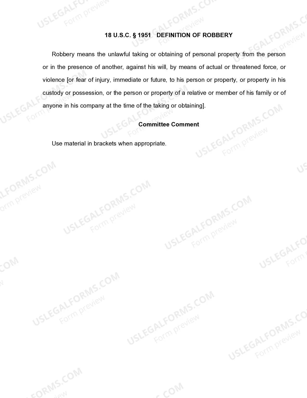Preview 18 U.S.C. Sec. 1951 EXTORTION - NON-ROBBERY