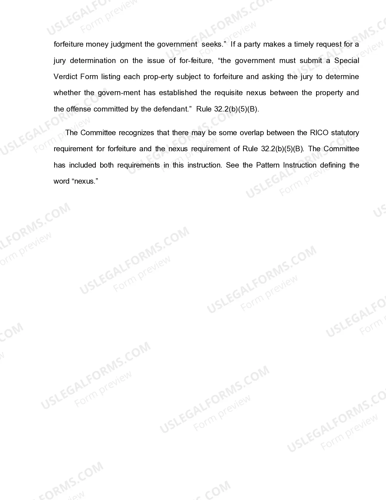 Preview 18 U.S.C. Sec. 1963(A)(1) FORFEITURE ELEMENTS