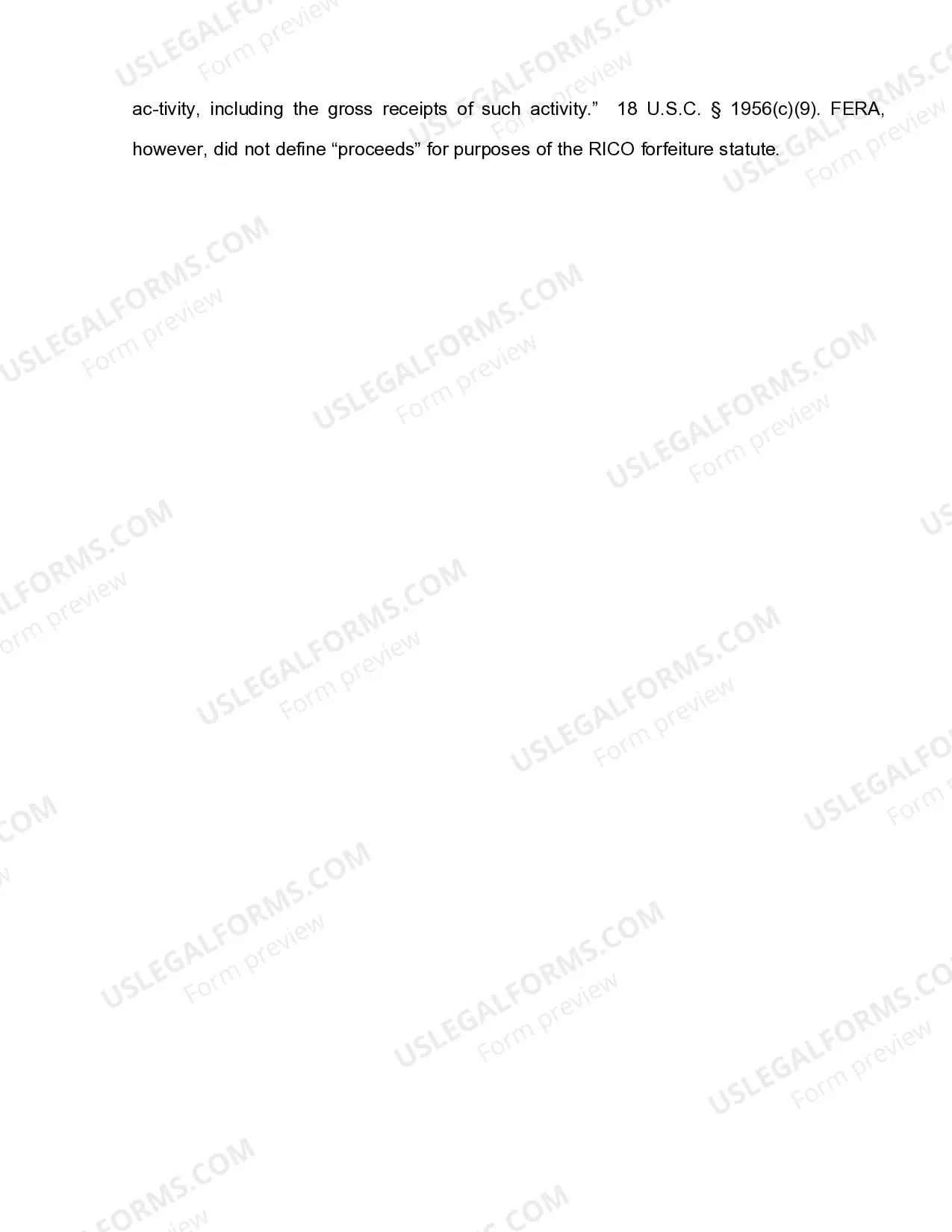 Preview 18 U.S.C. Sec. 1963(A)(3) FORFEITURE ELEMENTS