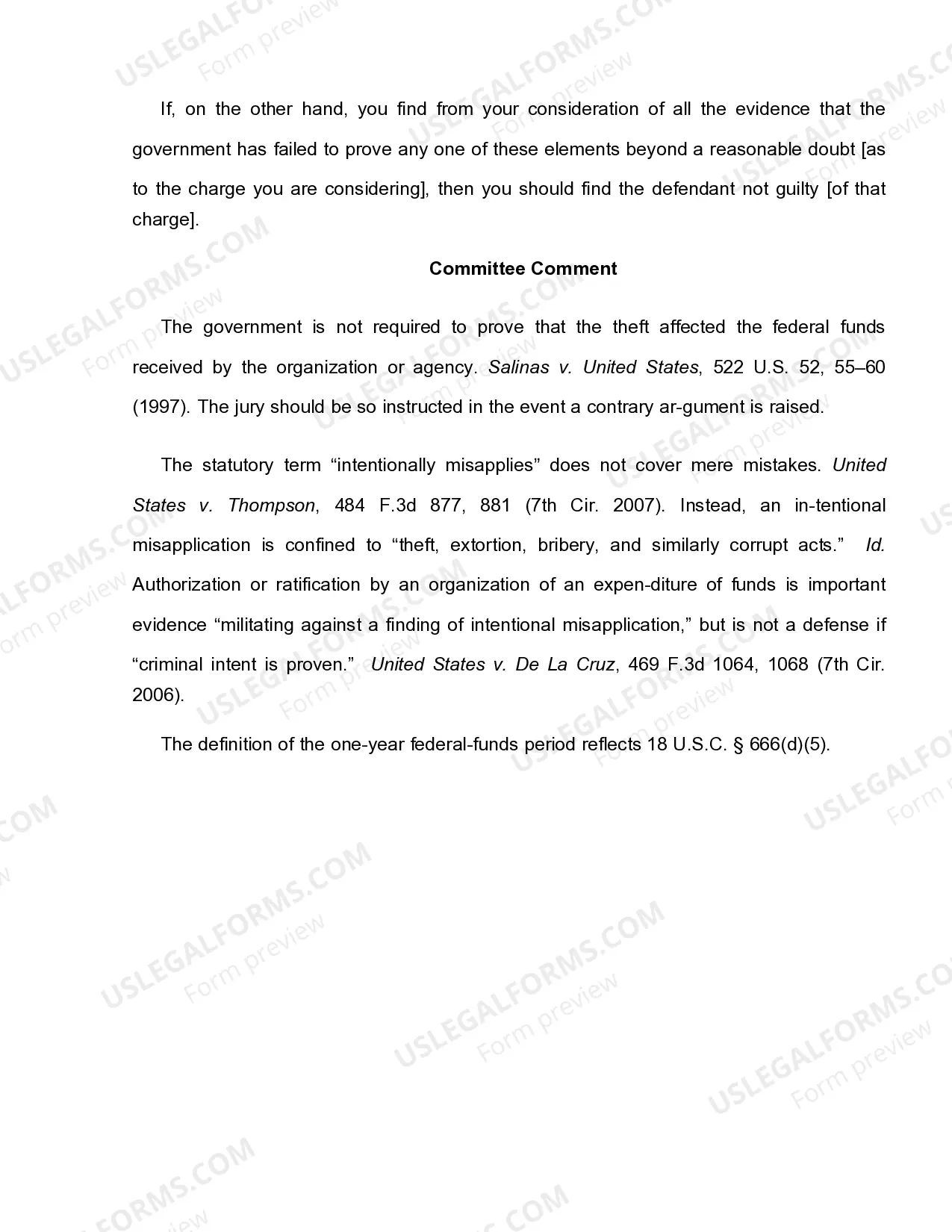 Preview 18 U.S.C. Sec. 666(A)(1)(A) THEFT CONCERNING FEDERALLY FUNDED PROGRAM