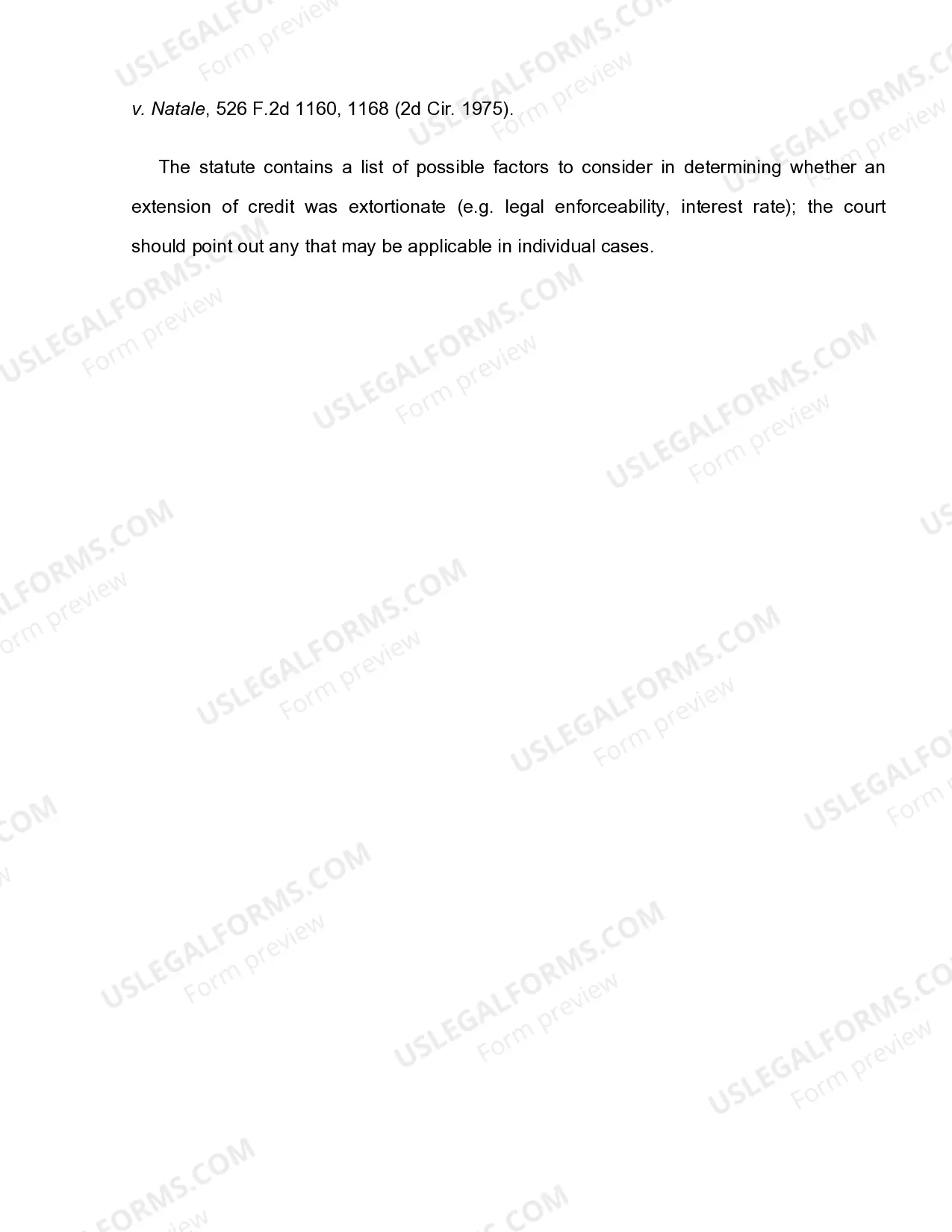 Preview 18 U.S.C. Sec. 892 EXTORTIONATE EXTENSION OF CREDIT - ELEMENTS