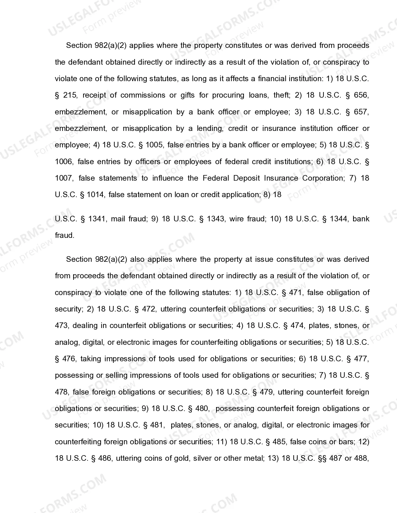 Preview 18 U.S.C. Sec. 982(a)(2) FORFEITURE INSTRUCTION