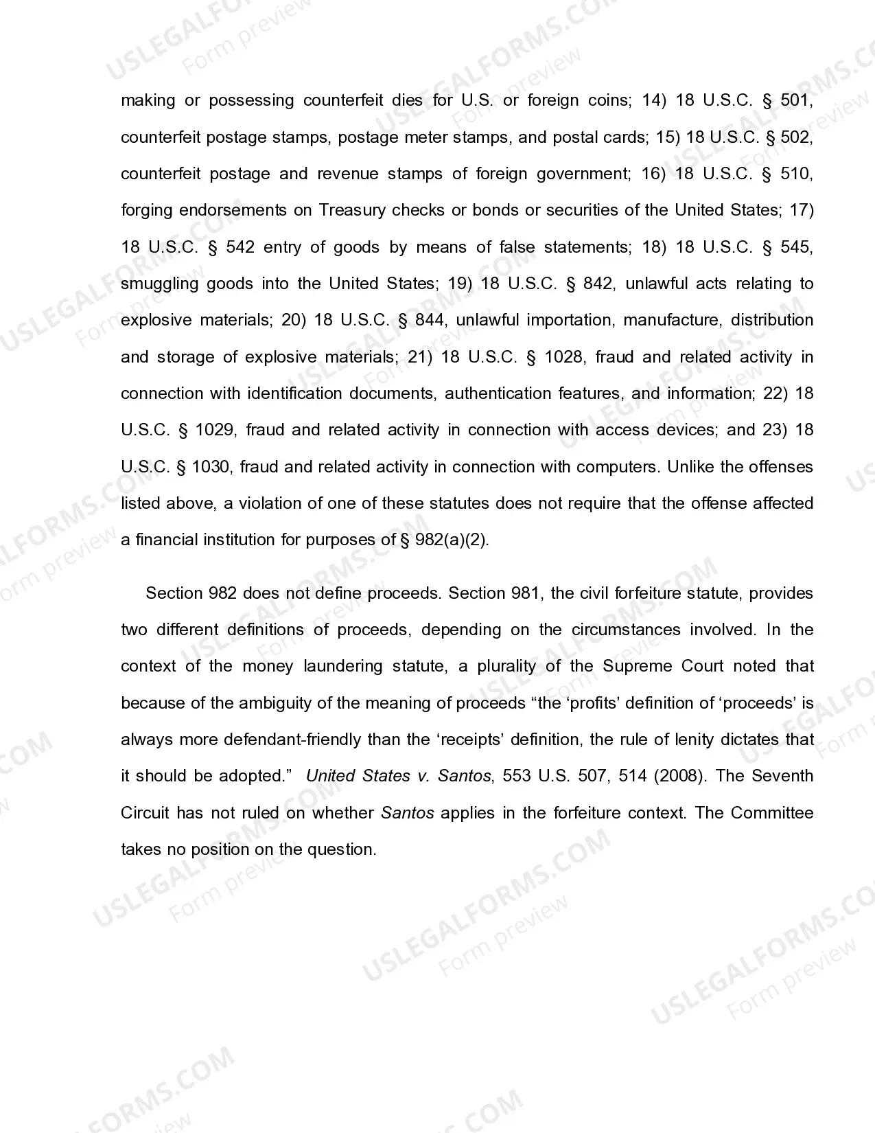Preview 18 U.S.C. Sec. 982(a)(2) FORFEITURE INSTRUCTION