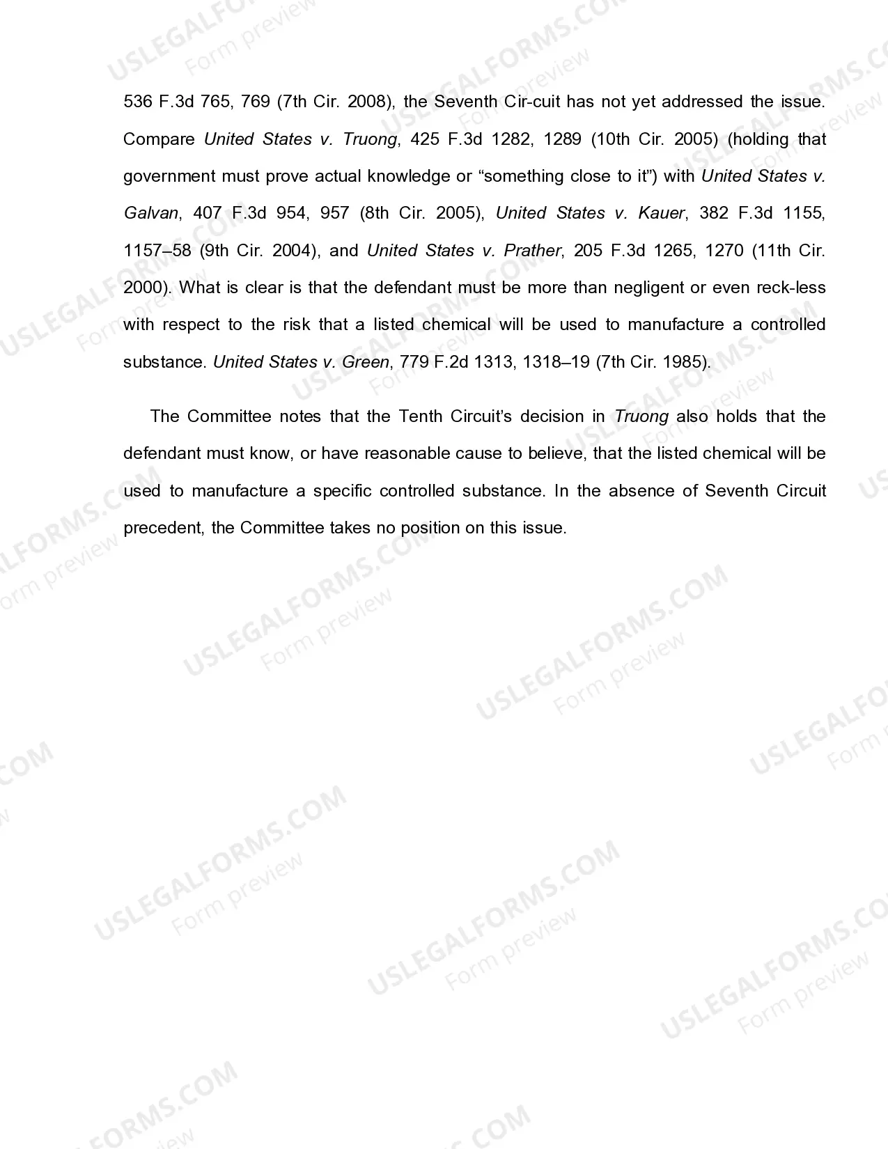 Preview 21 U.S.C. Sec. 841(C)(2) POSSESSION/DISTRIBUTION OF LISTED CHEMICAL FOR USE IN MANUFACTURE
