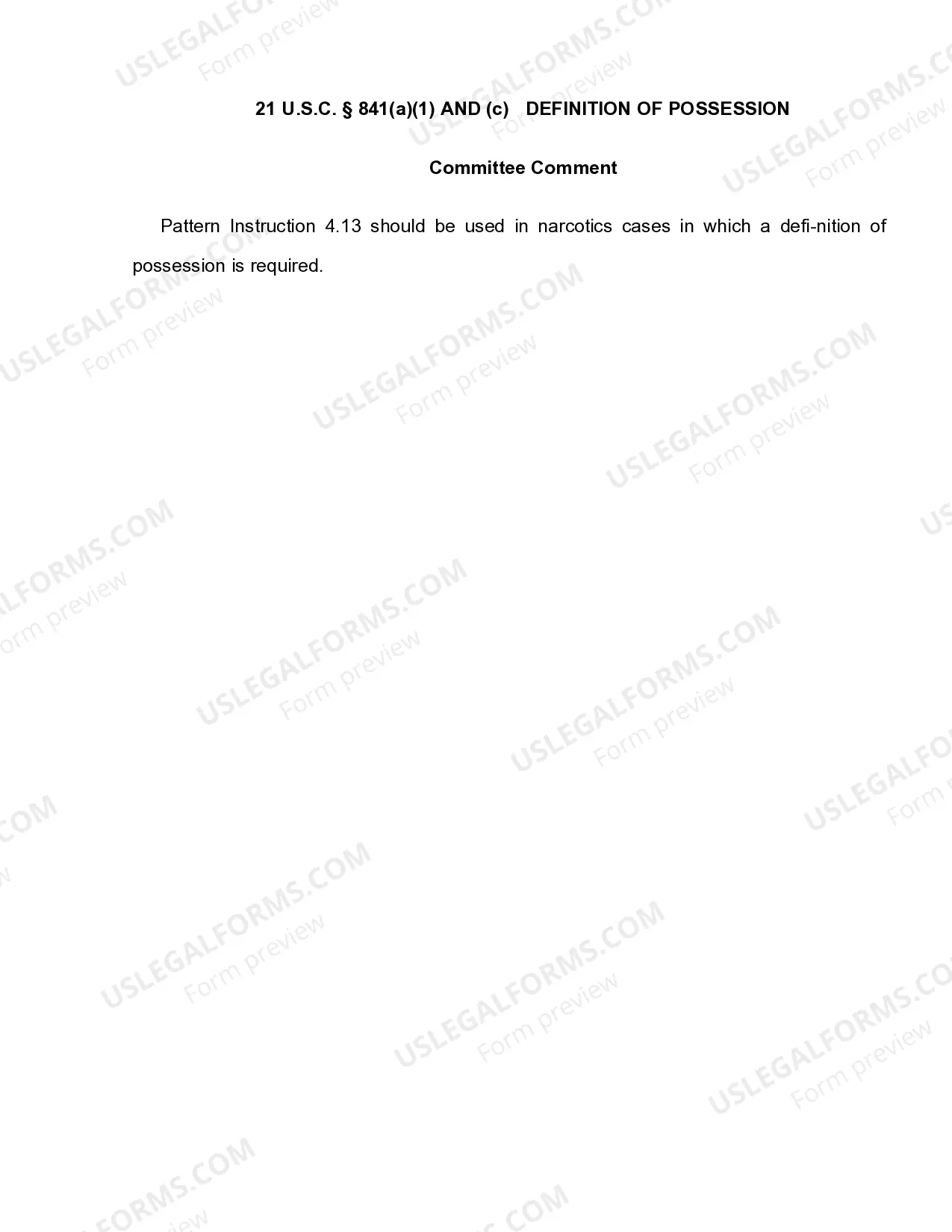 Preview 21 U.S.C. Sec. 841(C)(2) POSSESSION/DISTRIBUTION OF LISTED CHEMICAL FOR USE IN MANUFACTURE