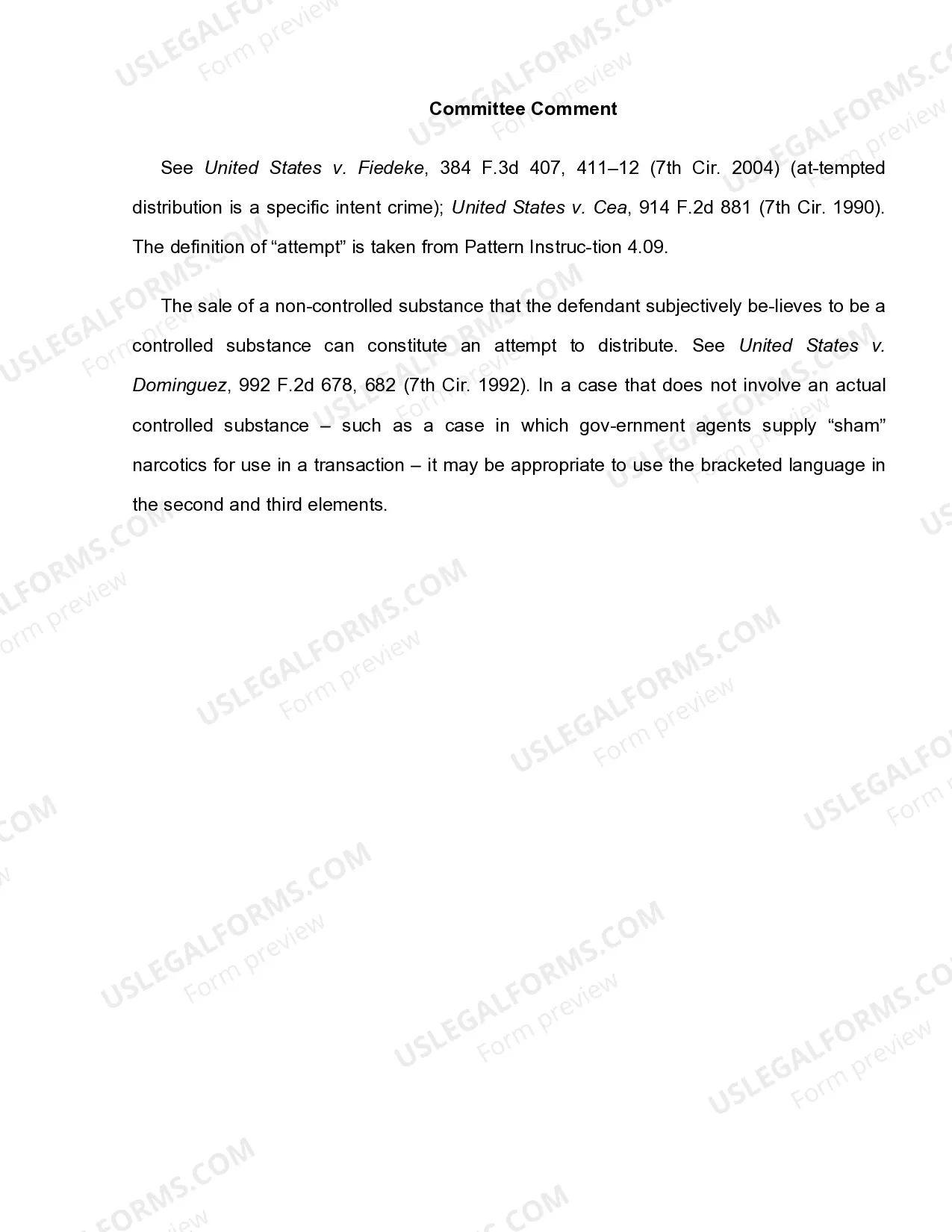 Preview 21 U.S.C. Sec. 846 ATTEMPTED DISTRIBUTION OF CONTROLLED SUBSTANCE