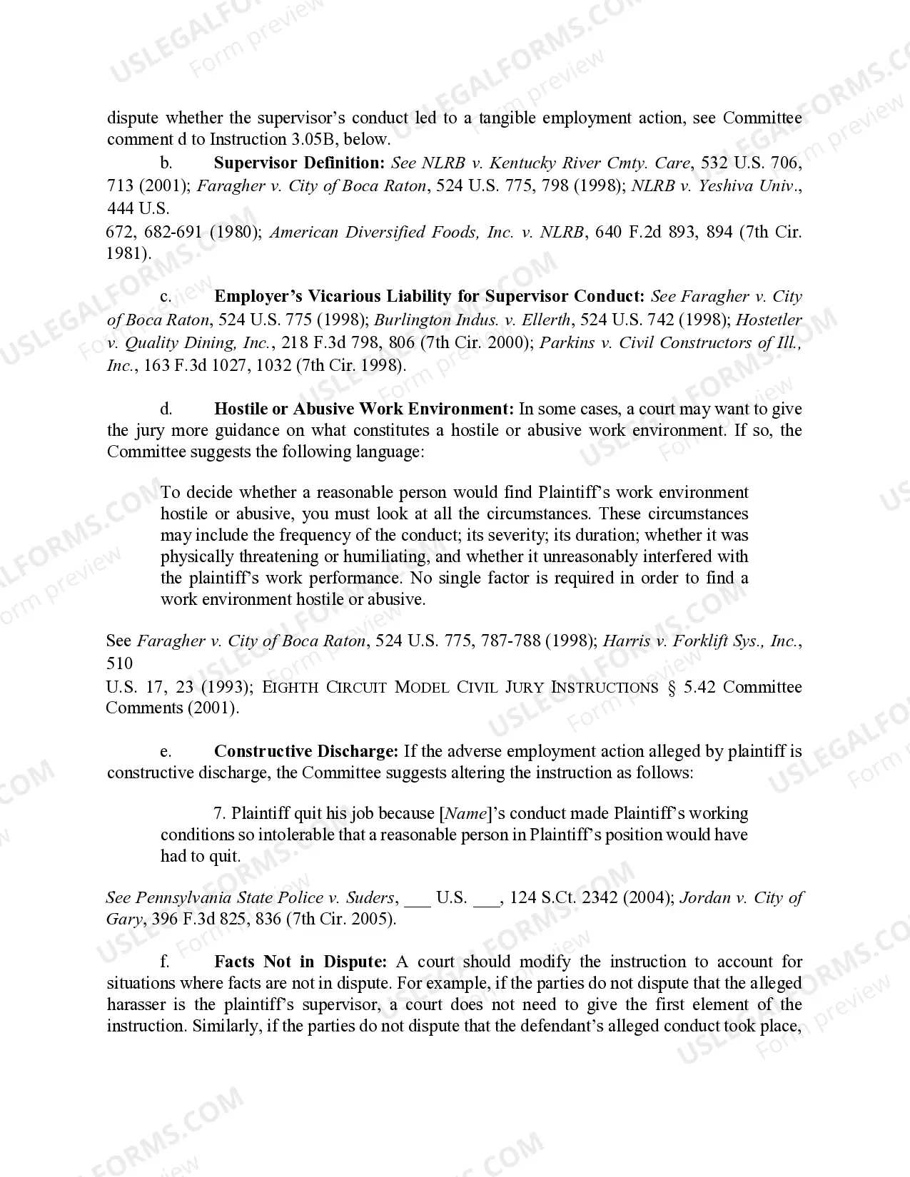 Preview 3.05A. Supervisor Harassment with Tangible Employment Action