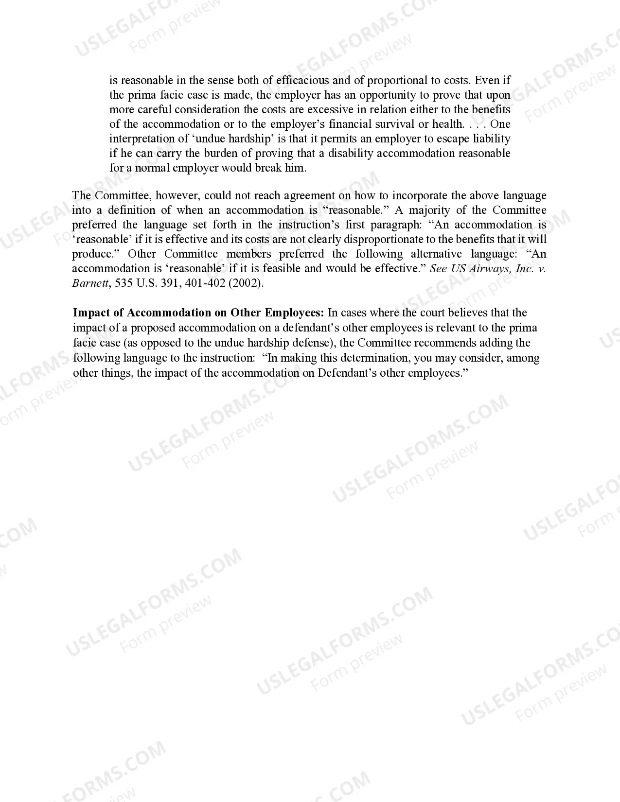 Preview 4.06. Reasonable Accommodation: General Instruction