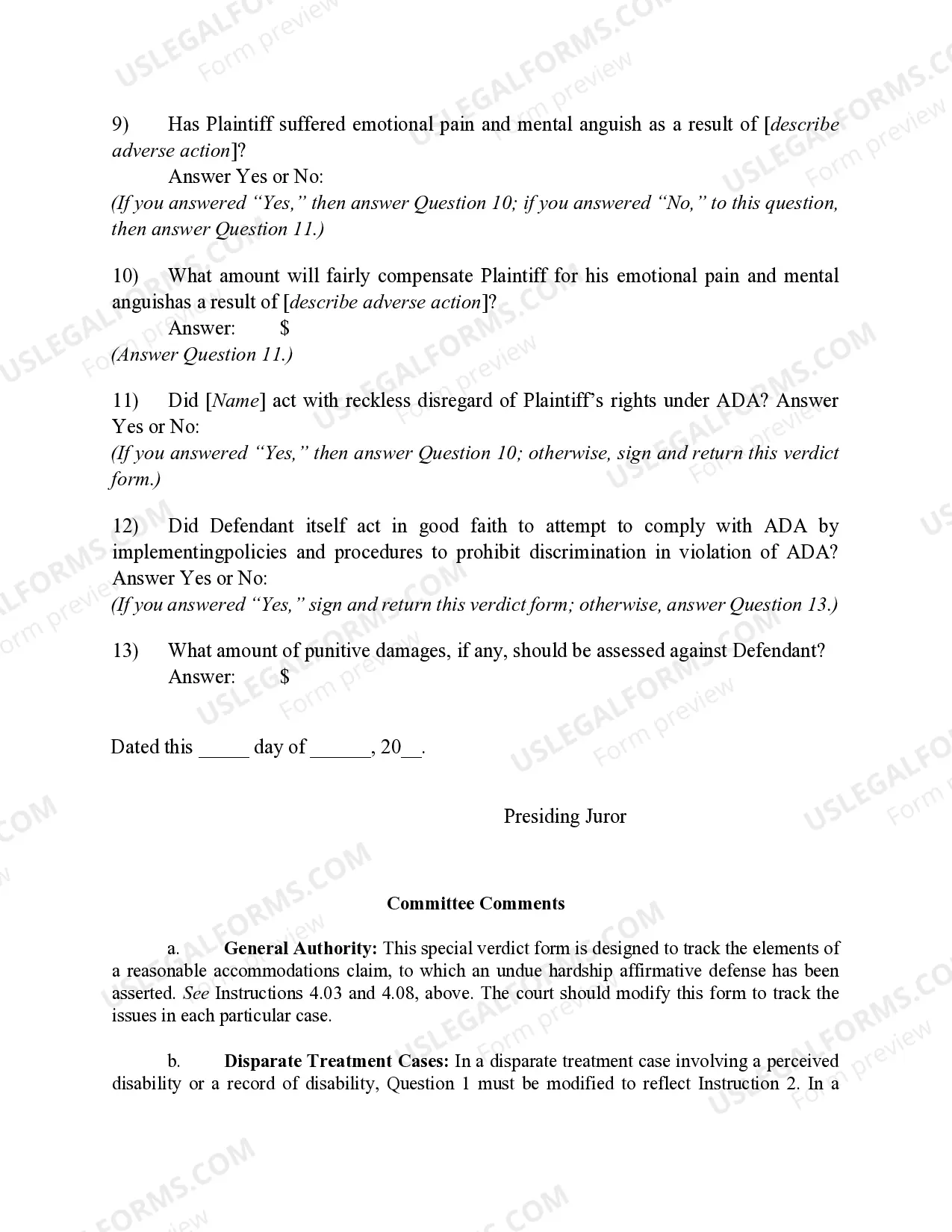 Preview 4.15. Special Verdict Form