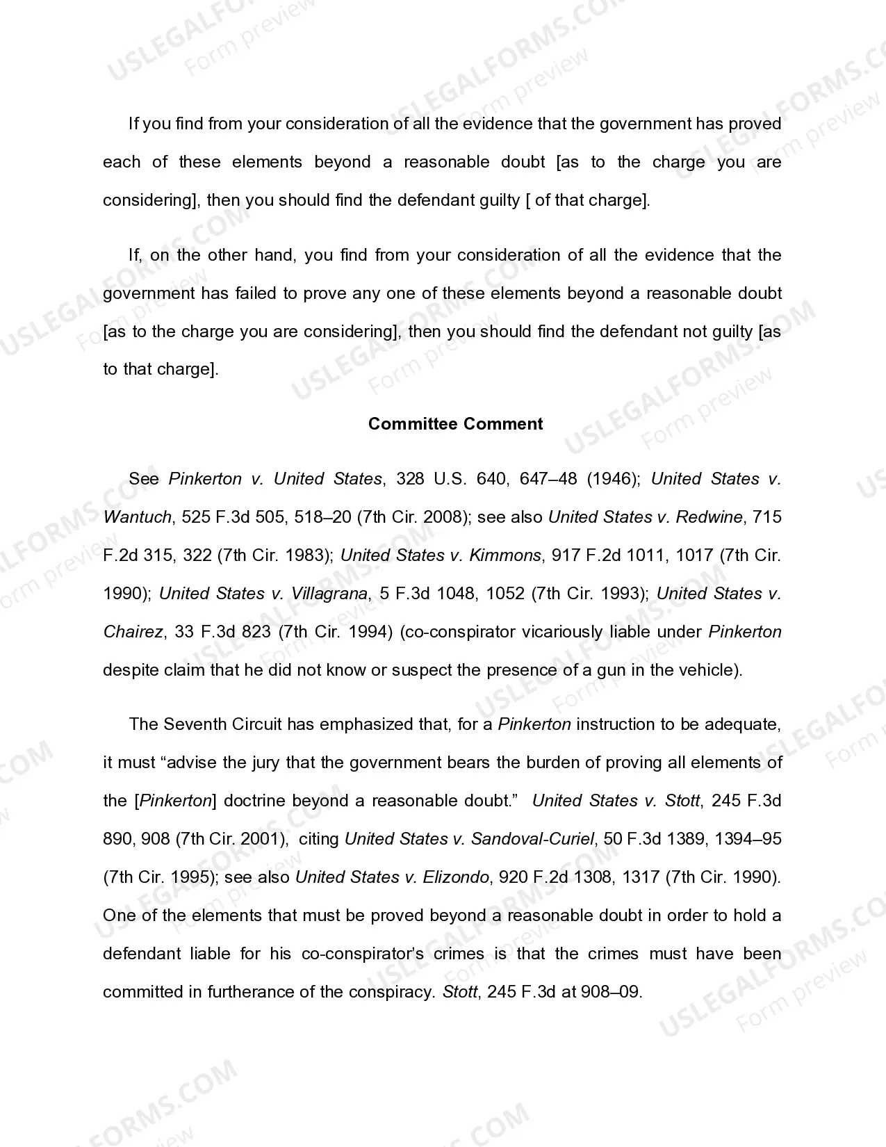 Preview 5.11 CONSPIRATOR'S LIABILITY FOR SUBSTANTIVE CRIMES COMMITTED BY CO-CONSPIRATORS WHERE CONSPIRACY CHARGED - ELEMENTS