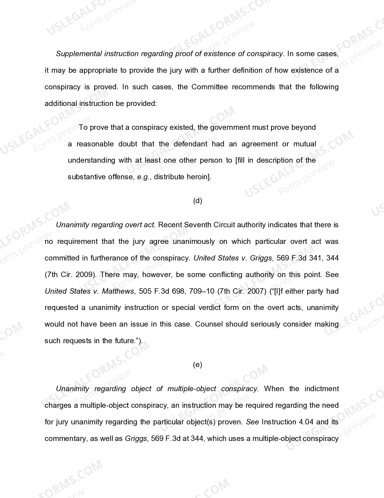 Preview 5.08(A) CONSPIRACY - OVERT ACT REQUIRED