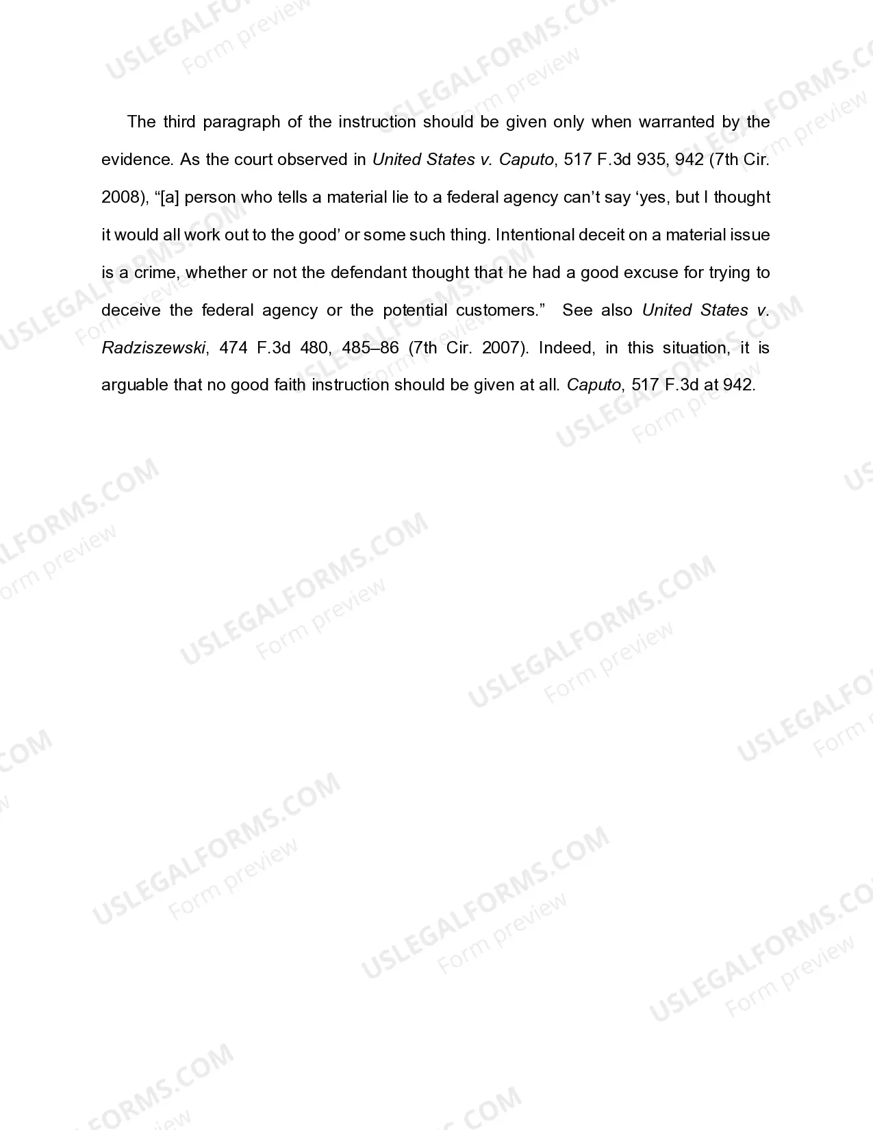 Preview 6.10 GOOD FAITH - FRAUD/FALSE STATEMENTS/ MISREPRESENTATIONS