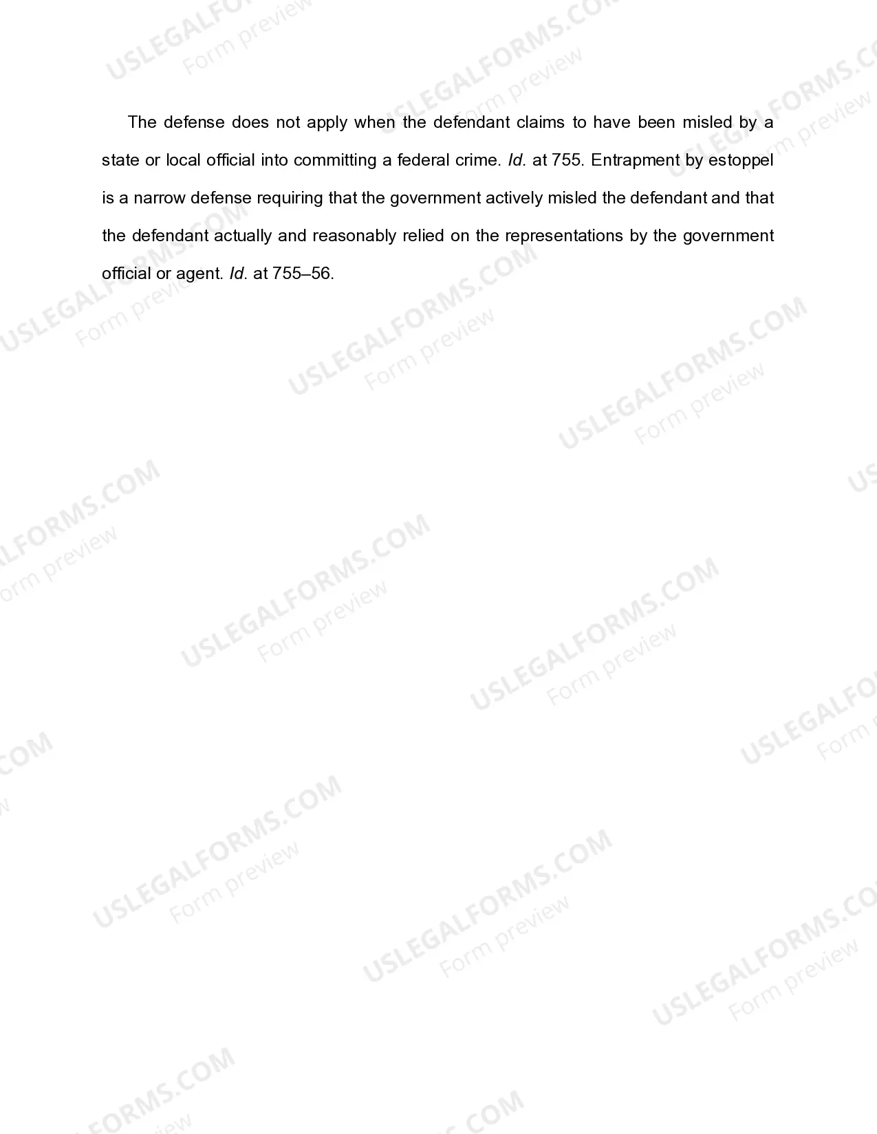 Preview 6.07 ENTRAPMENT BY ESTOPPEL