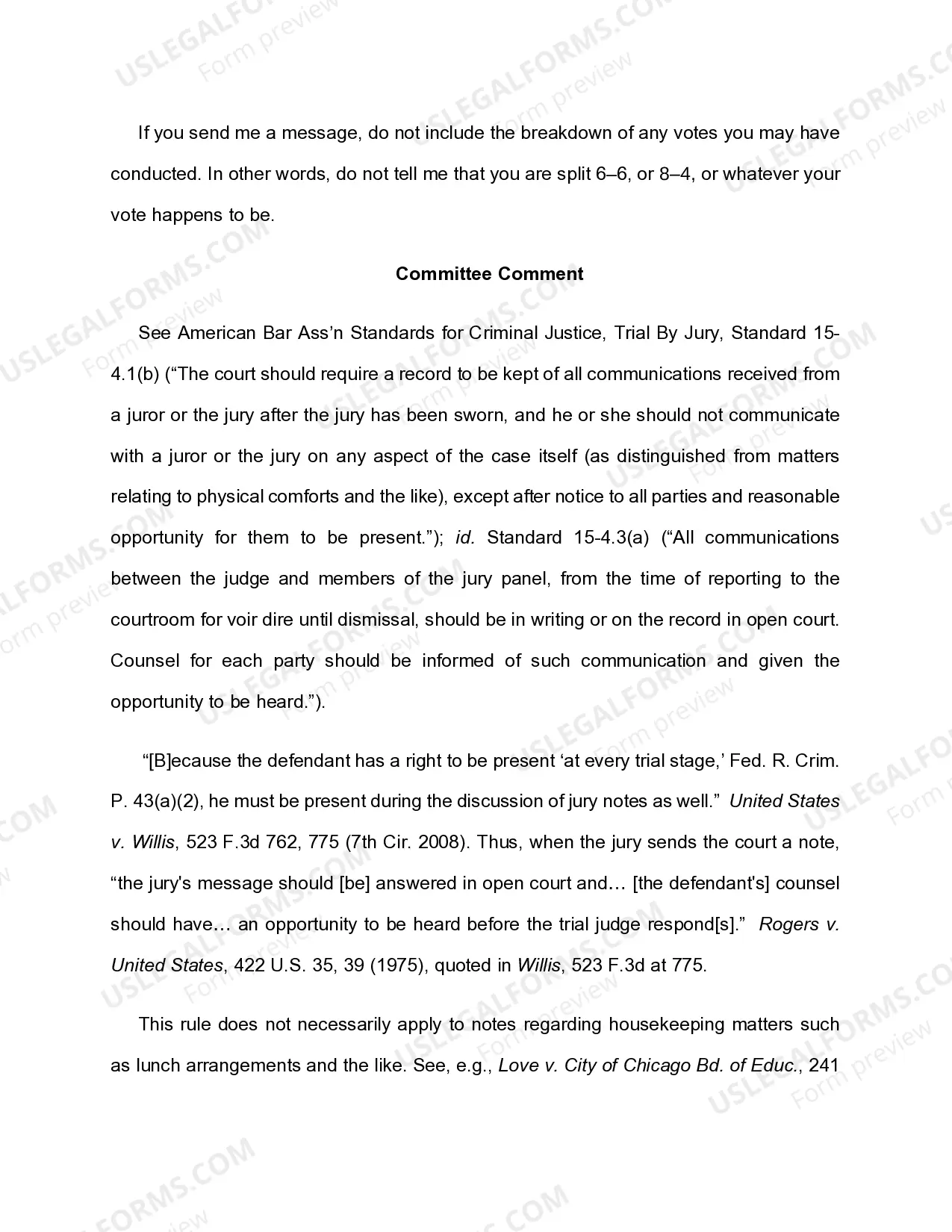 Preview 7.01 JURY DELIBERATIONS
