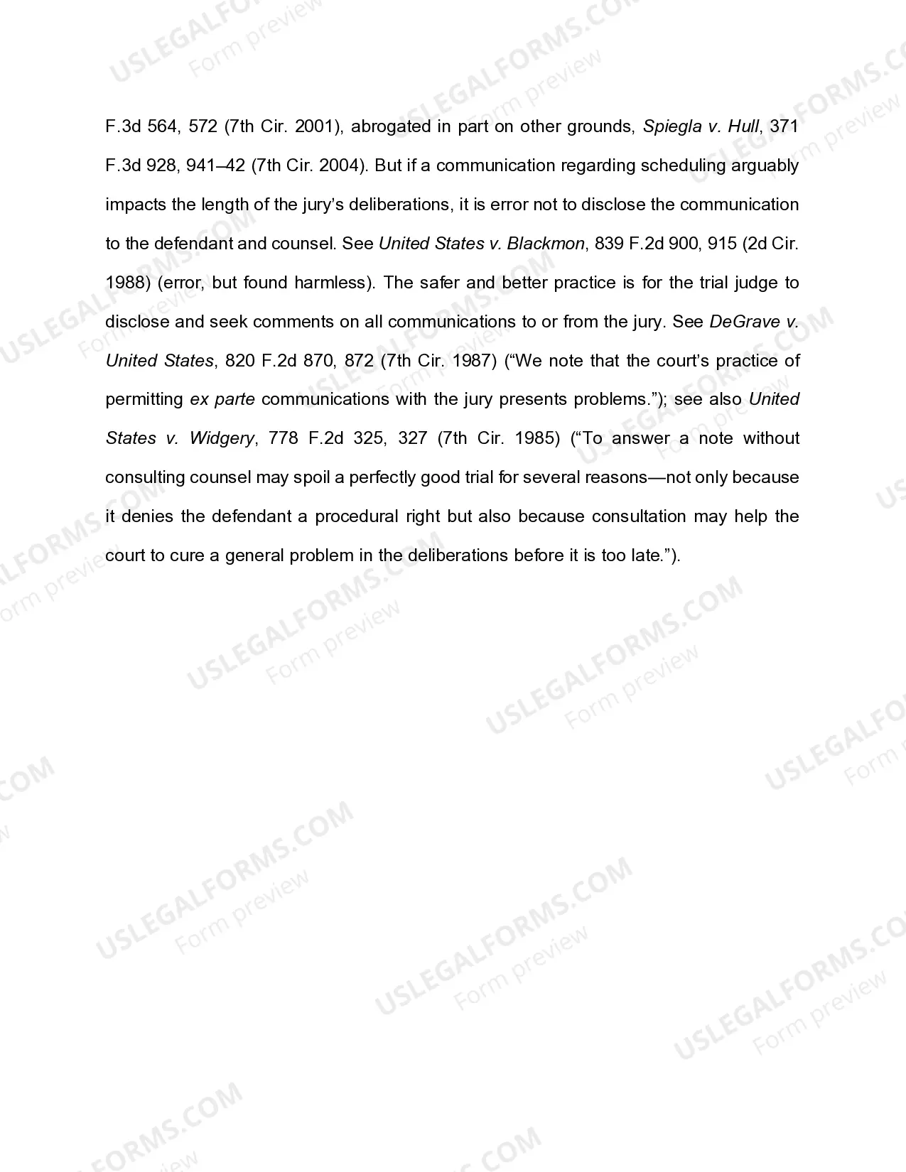 Preview 7.01 JURY DELIBERATIONS