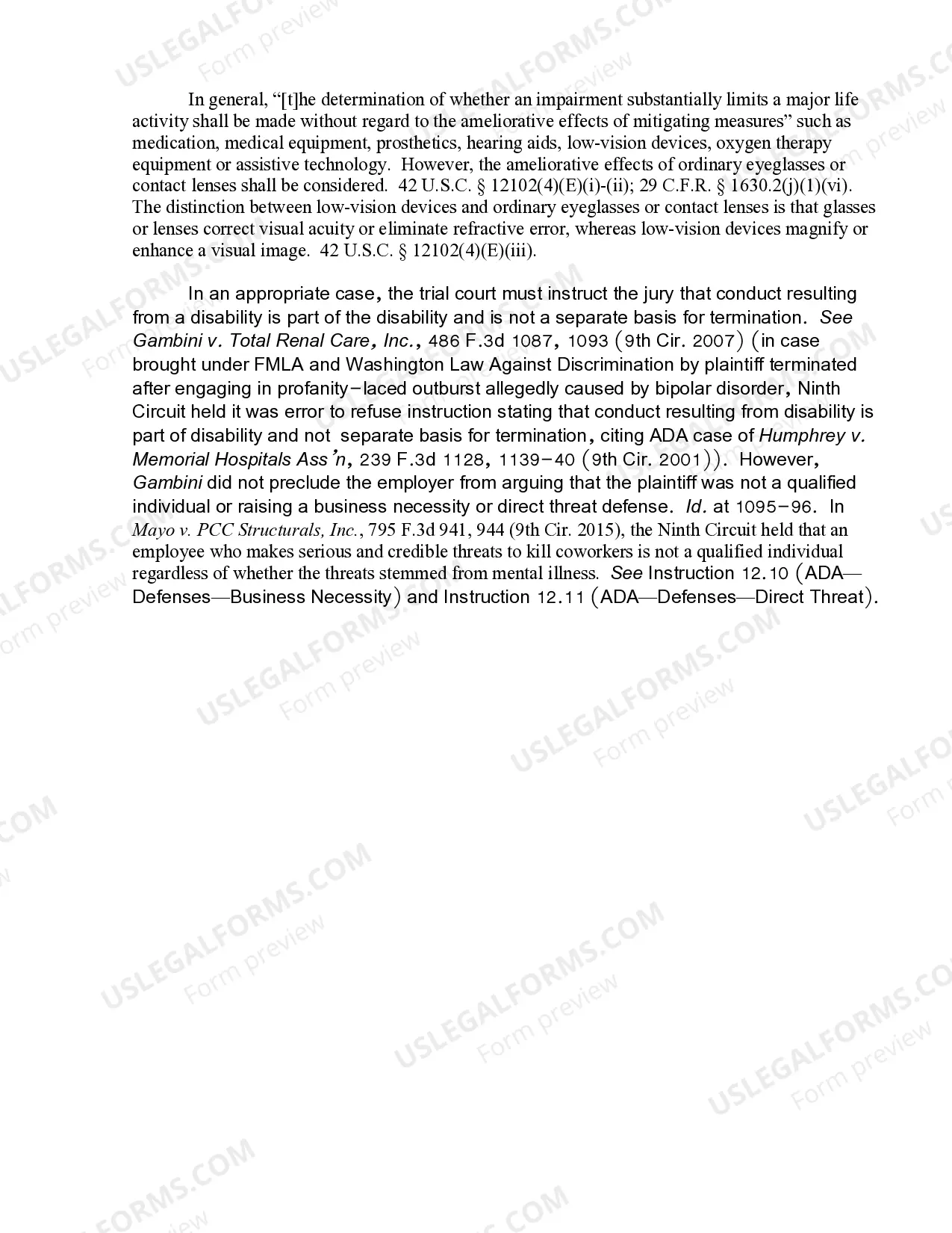 Preview 12.2 ADA-Physical or Mental Impairment