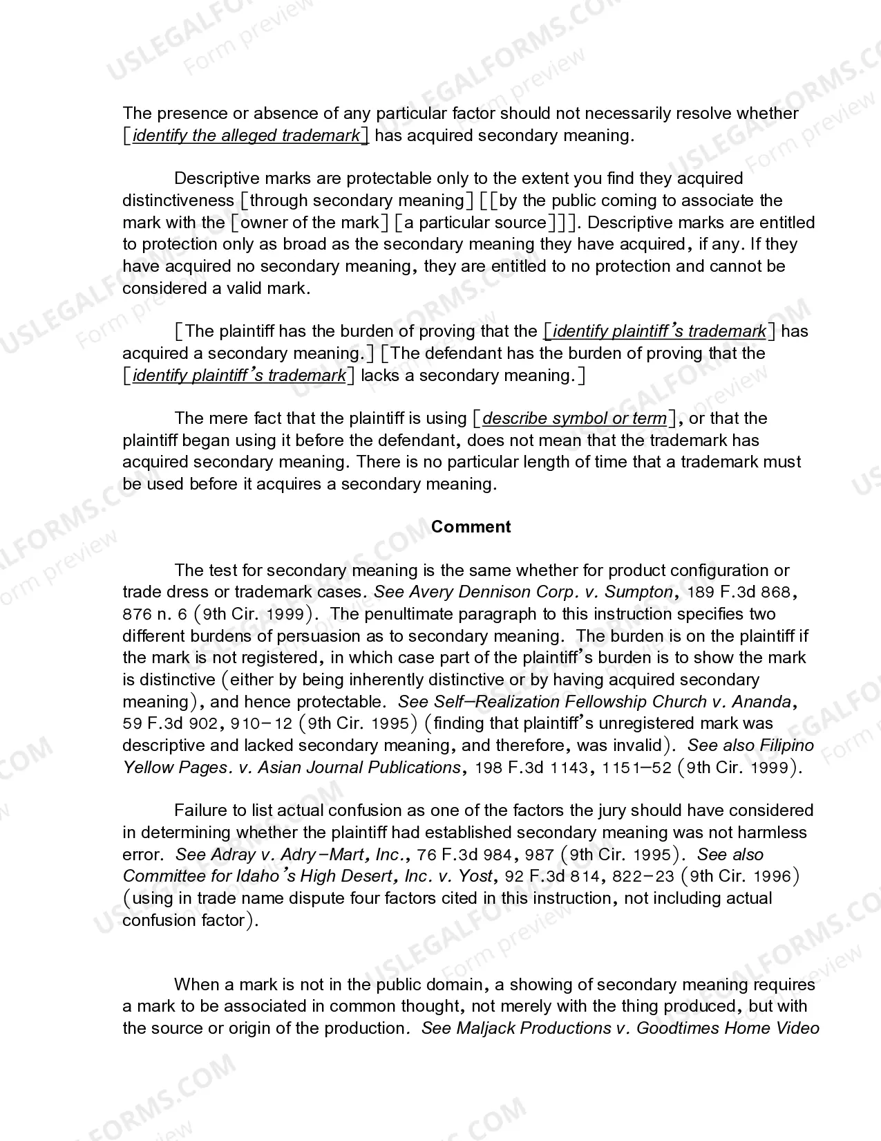 Preview 15.11 Infringement-Elements-Validity-Distinctiveness-Secondary Meaning