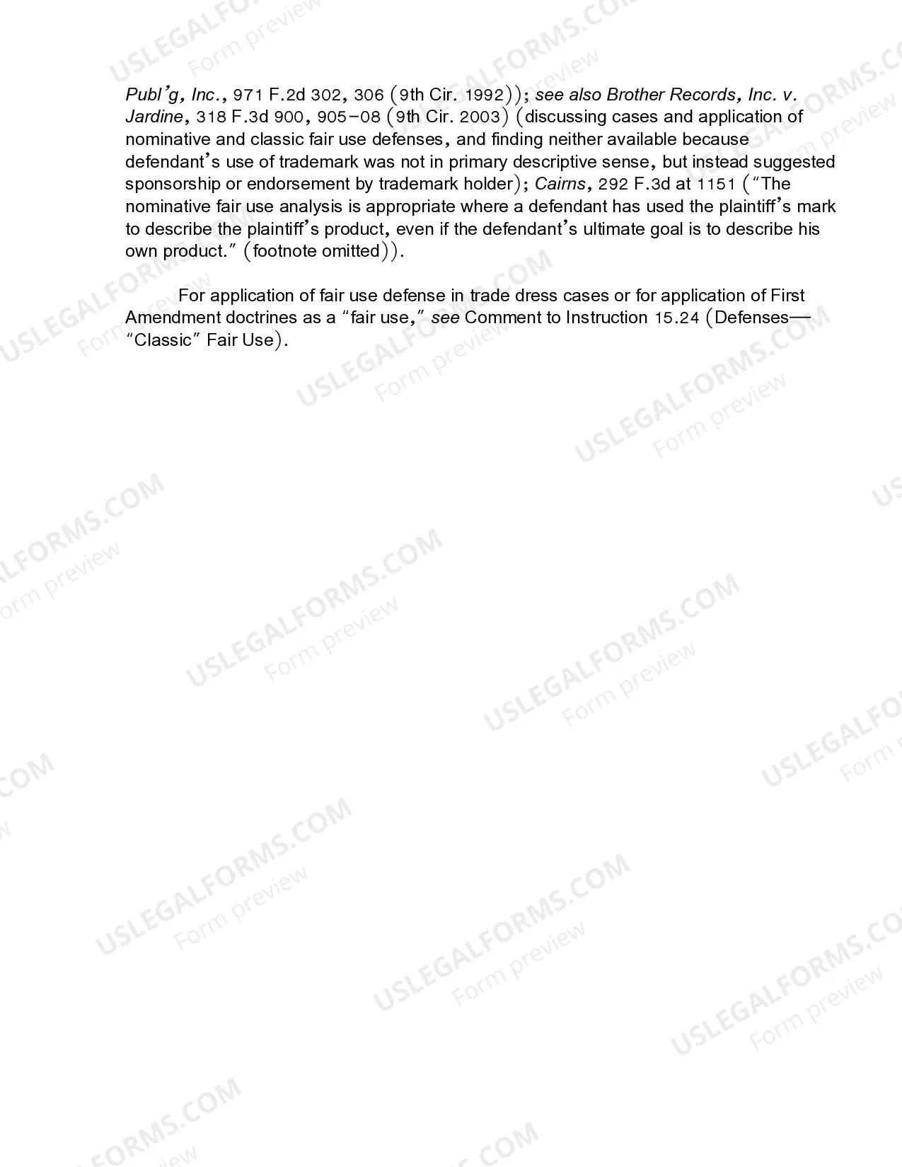 Preview 15.25 Defenses-Nominative Fair Use