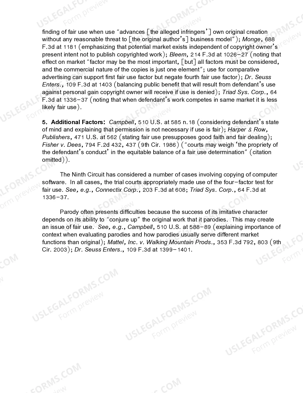 Preview 17.22 Copyright-Affirmative Defense-Fair Use