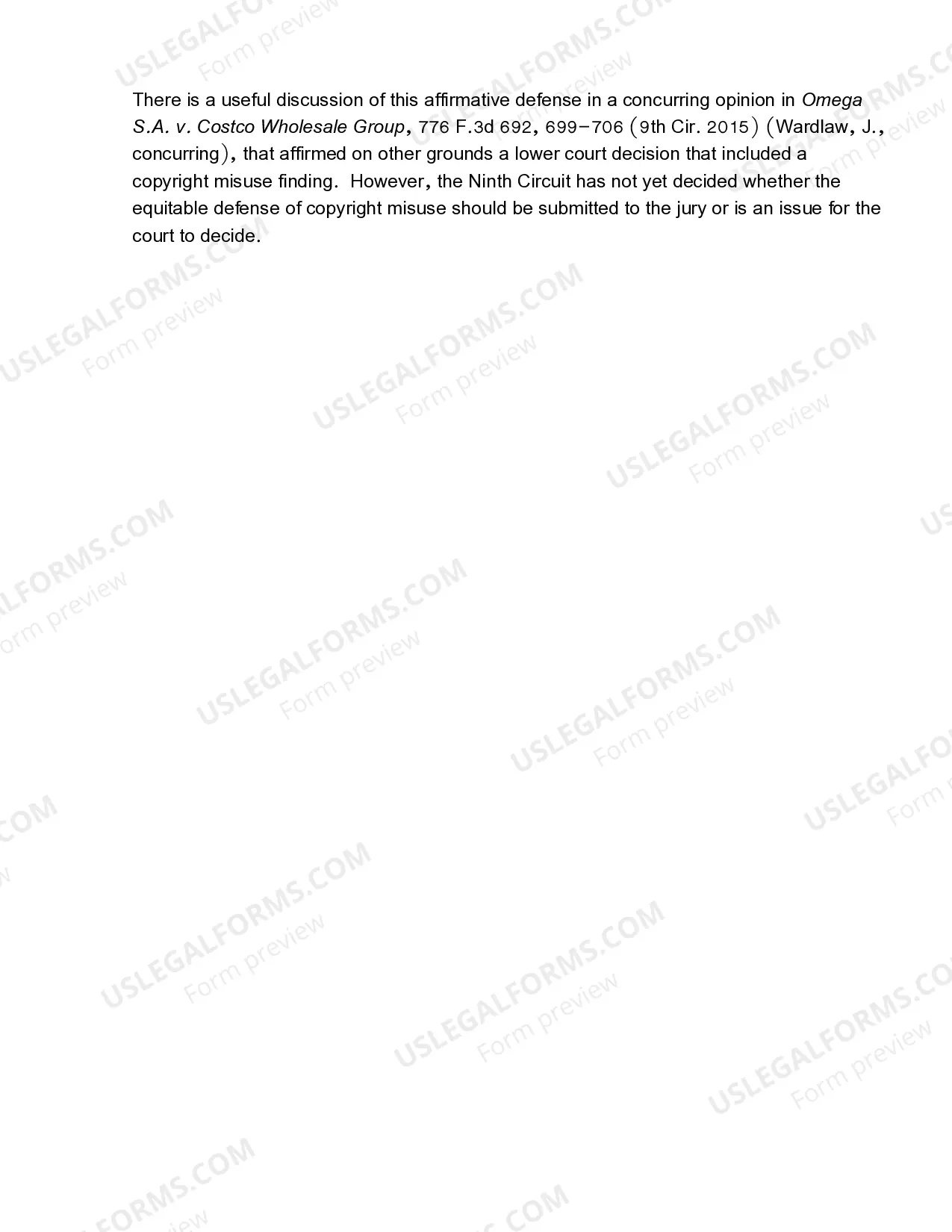 Preview 17.24 Copyright-Affirmative Defense-Copyright Misuse