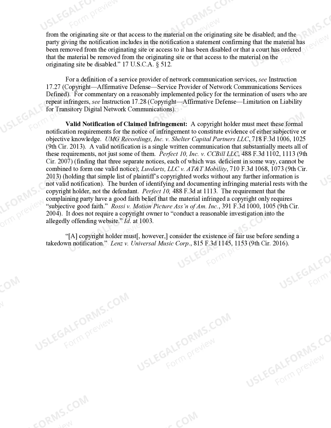 Preview 17.29 Copyright-Affirmative Defense-Limitation on Liability for System