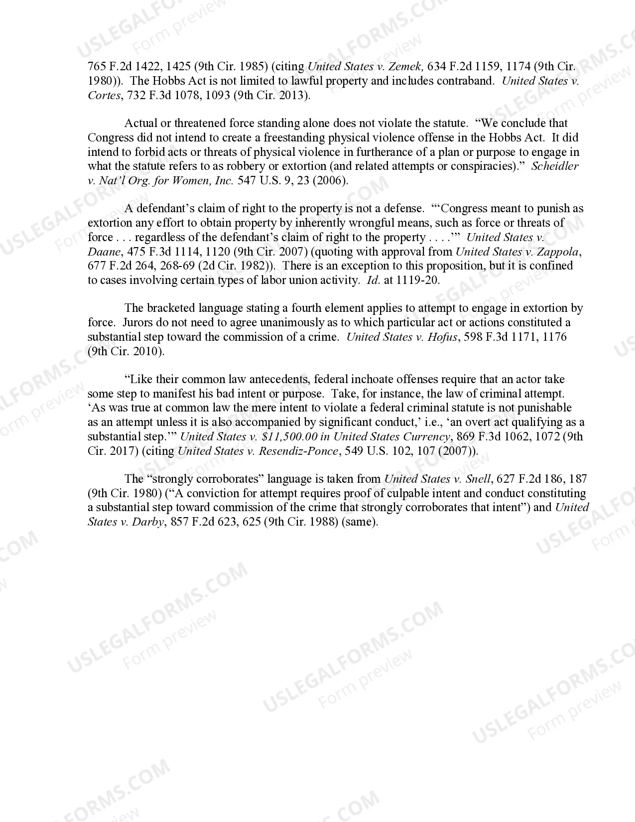 Preview 8.142 Hobbs Act-Extortion or Attempted Extortion by Force