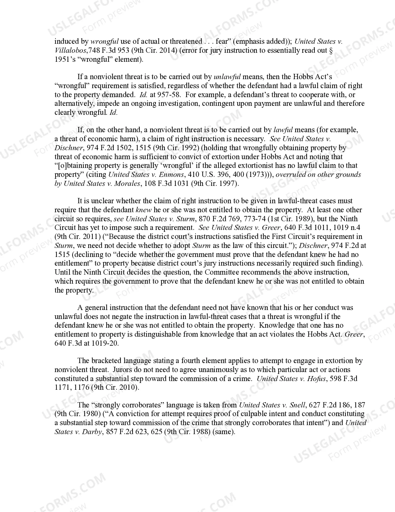 Preview 8.142A Hobbs Act-Extortion or Attempted Extortion by Nonviolent Threat