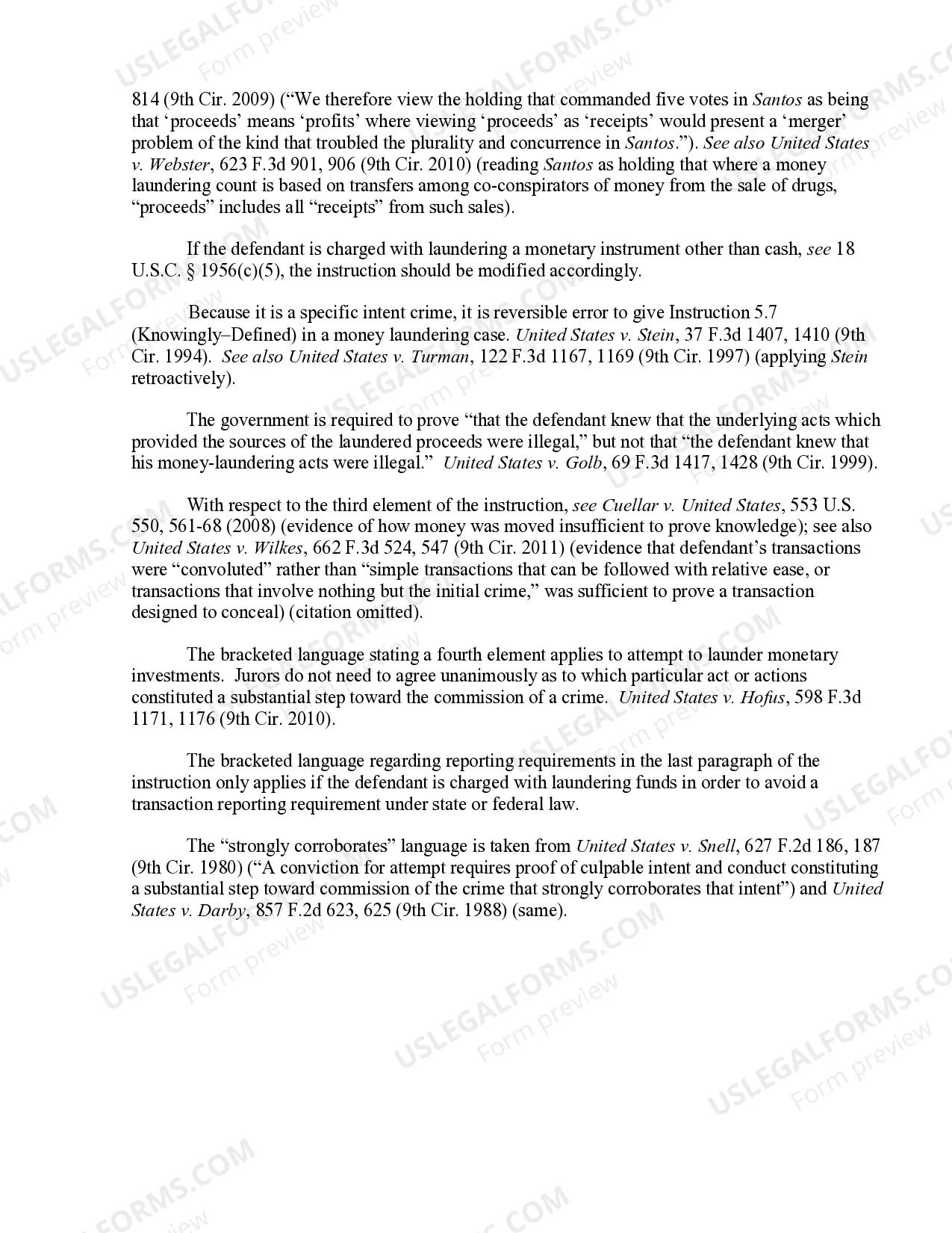 Preview 8.147 Laundering Monetary Instruments (18 U.S.C. Sec. 1956(a)(1)(B))