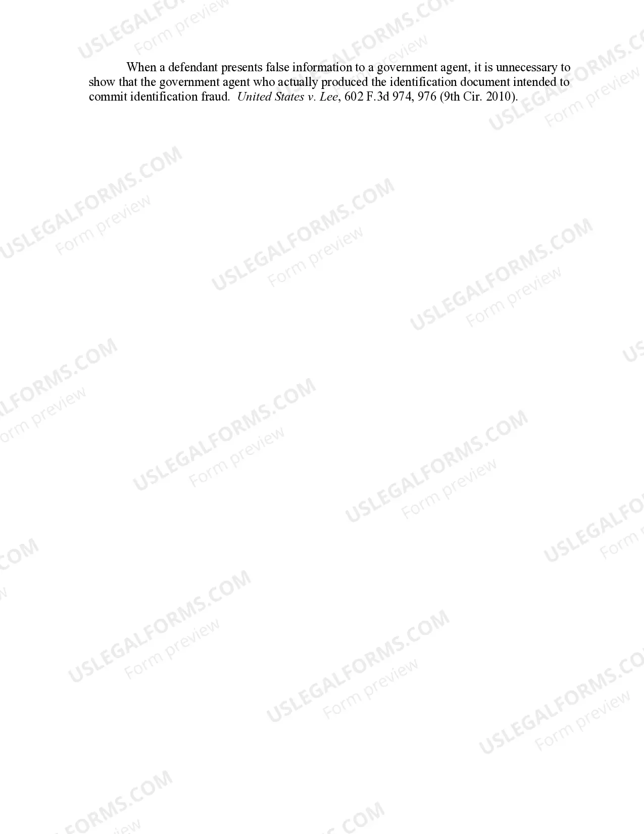 Preview 8.75 Fraud in Connection With Identification Documents-Production (18 U.S.C. Sec. 1028(a)(1))