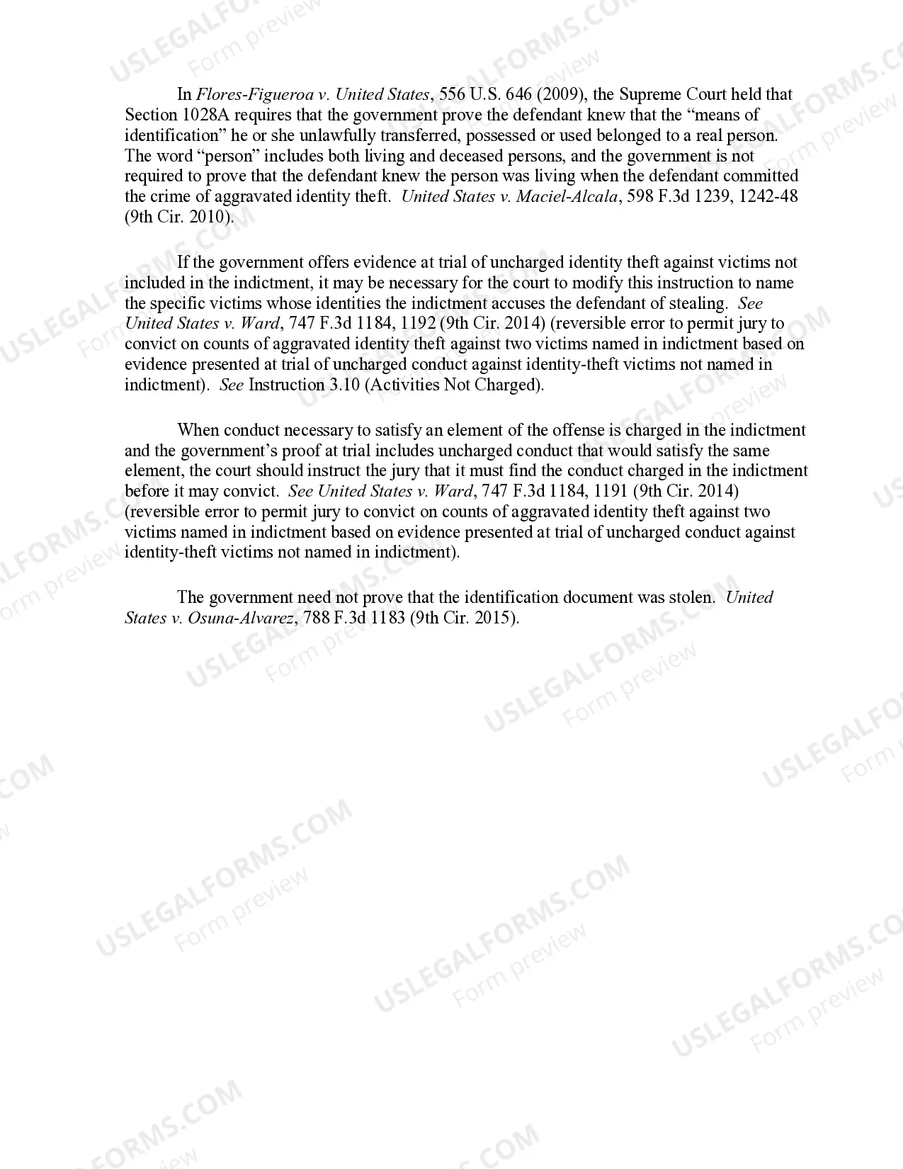 Preview 8.83 Fraud in Connection With Identification Documents-Aggravated Identity Theft (18 U.S.C. Sec. 1028A)