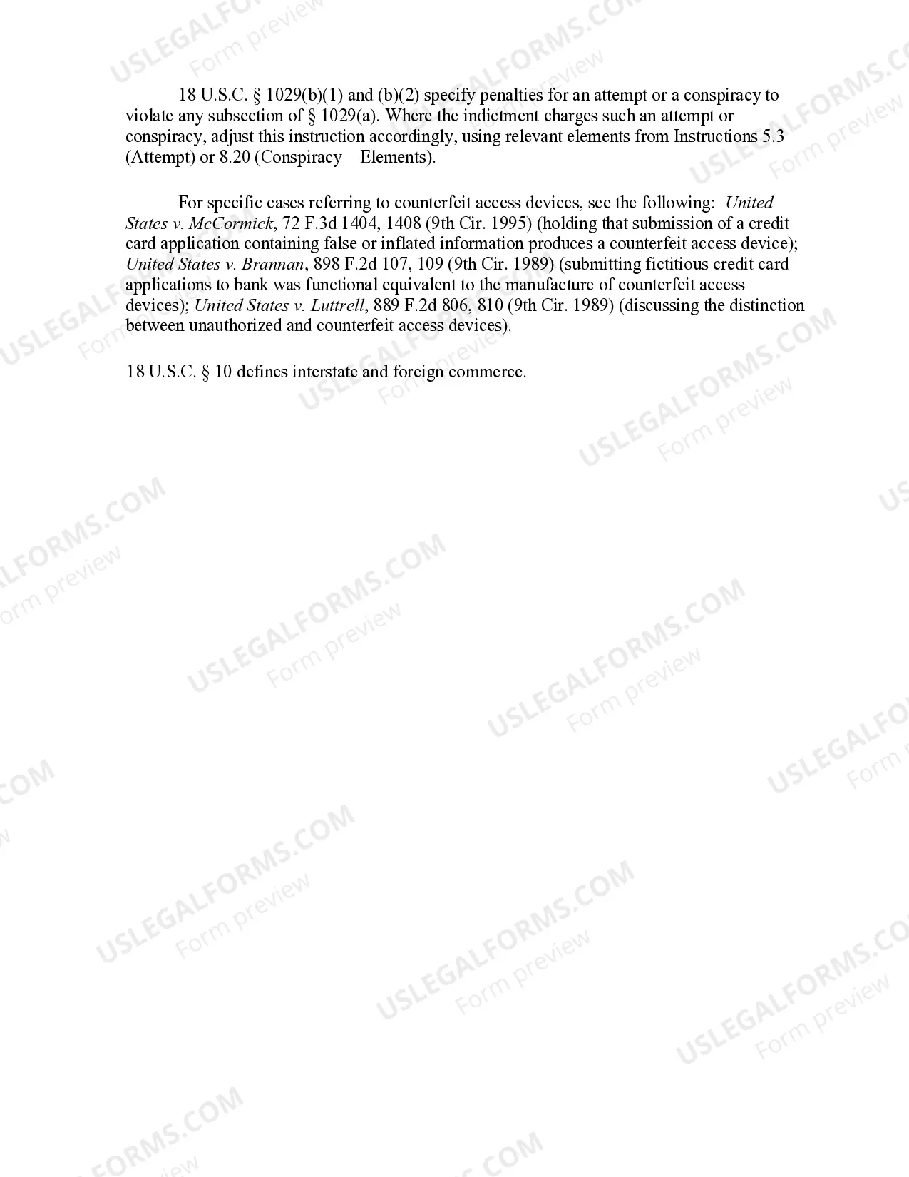 Preview 8.84 Counterfeit Access Devices-Producing, Using, or Trafficking (18 U.S.C. Sec. 1029(a)(1))