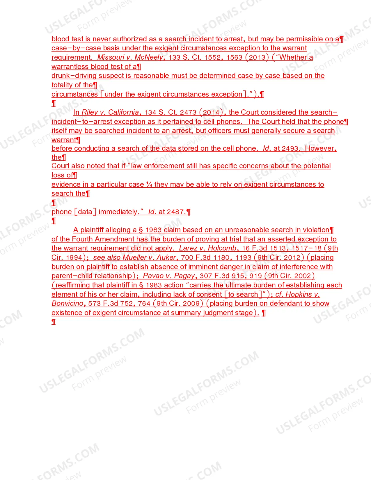 Preview 9.13 Particular Rights-Fourth Amendment-Unreasonable Search-Exception to Warrant Requirement-Search Incident to Arrest