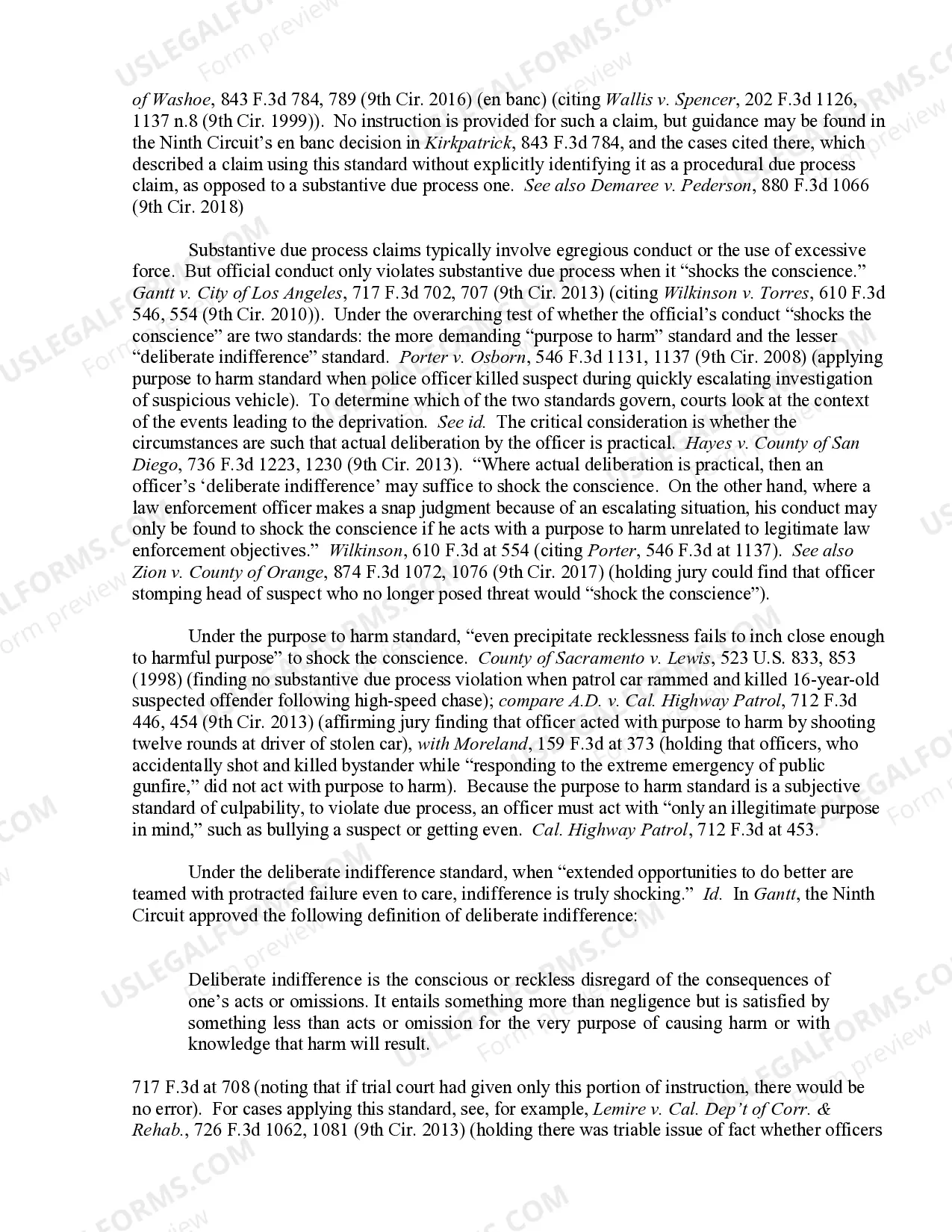 Preview 9.32 Particular Rights-Fourteenth Amendment-Substantive Due Process-Interference with Parent/Child Relationship (Comment only)
