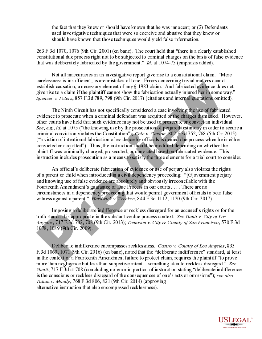 9.33 Particular RightsFourteenth AmendmentDue ProcessDeliberate