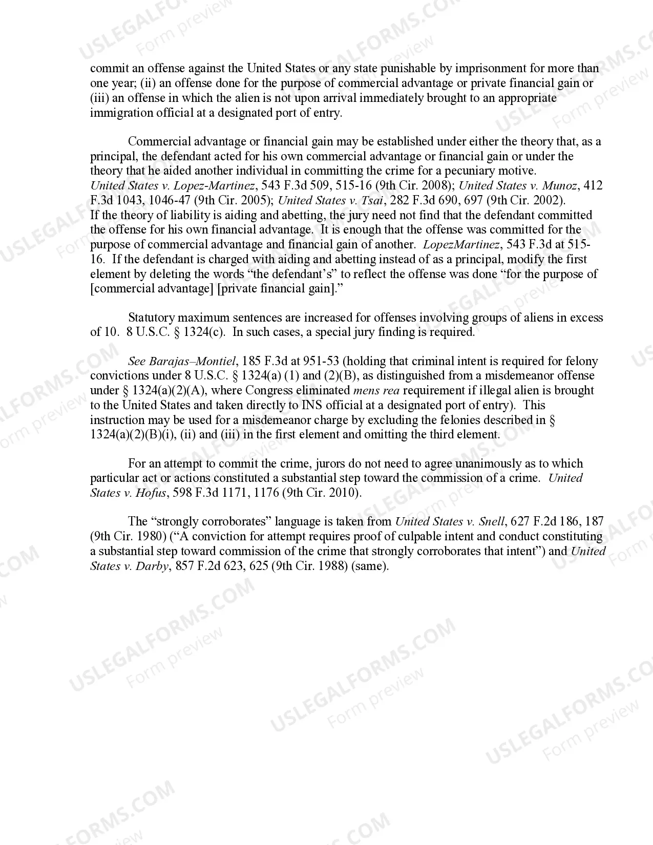 Preview 9.5 Alien-Bringing to United States Without Authorization