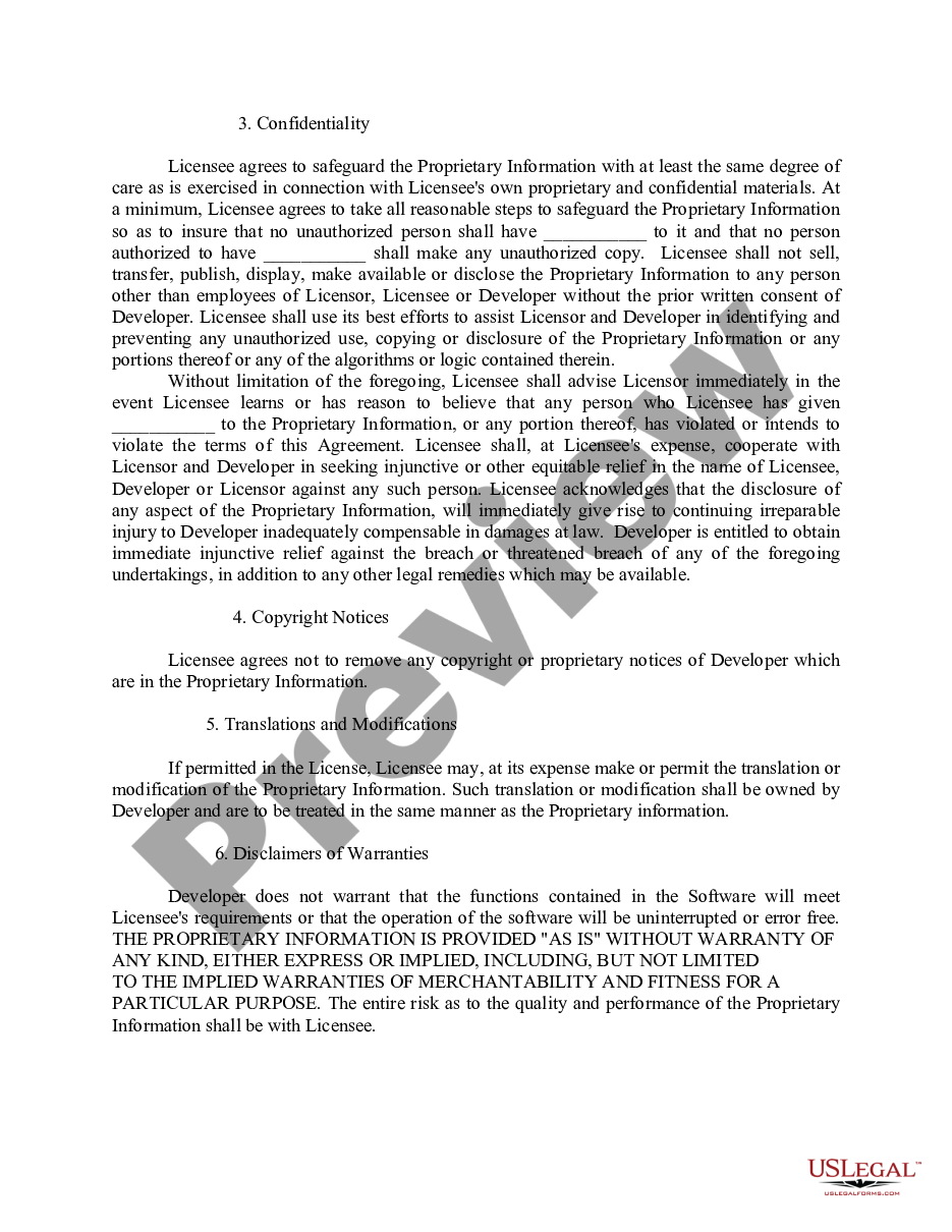 page 1 Third-Party Source Code Nondisclosure Agreement preview