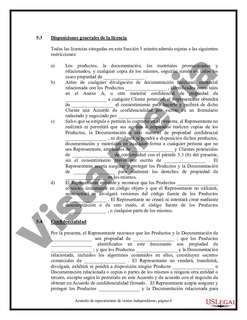 Preview Acuerdo de representante de ventas independiente: software y sistemas informáticos