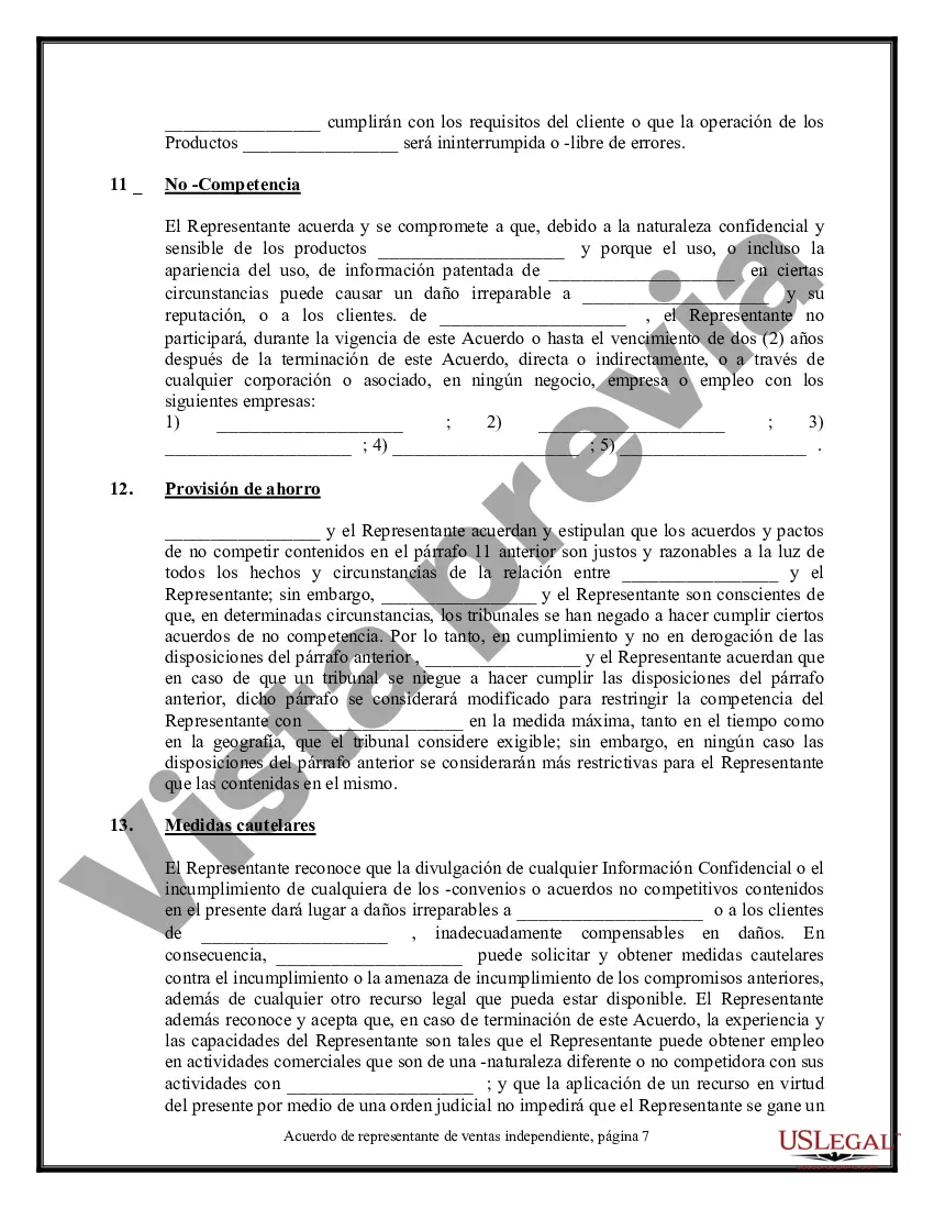Preview Acuerdo de representante de ventas independiente: software y sistemas informáticos