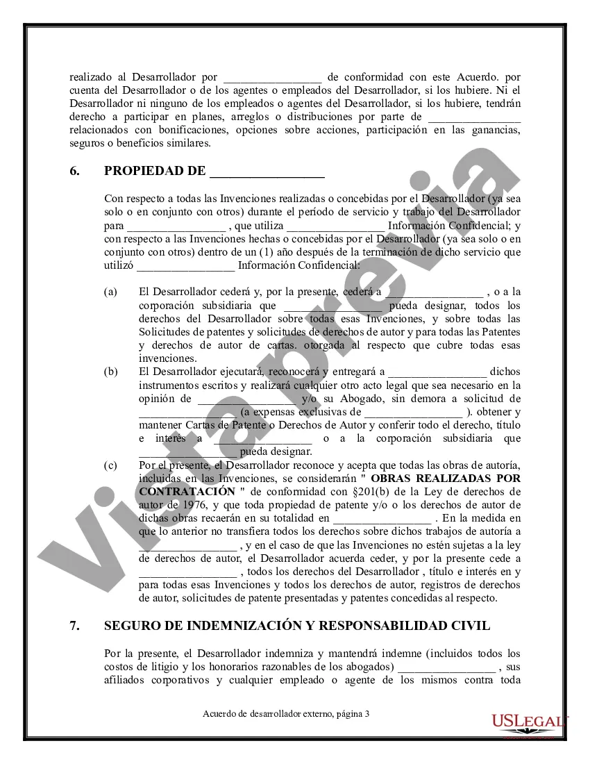 Preview Acuerdo de desarrollador externo - Programación y escritura de diseño de software