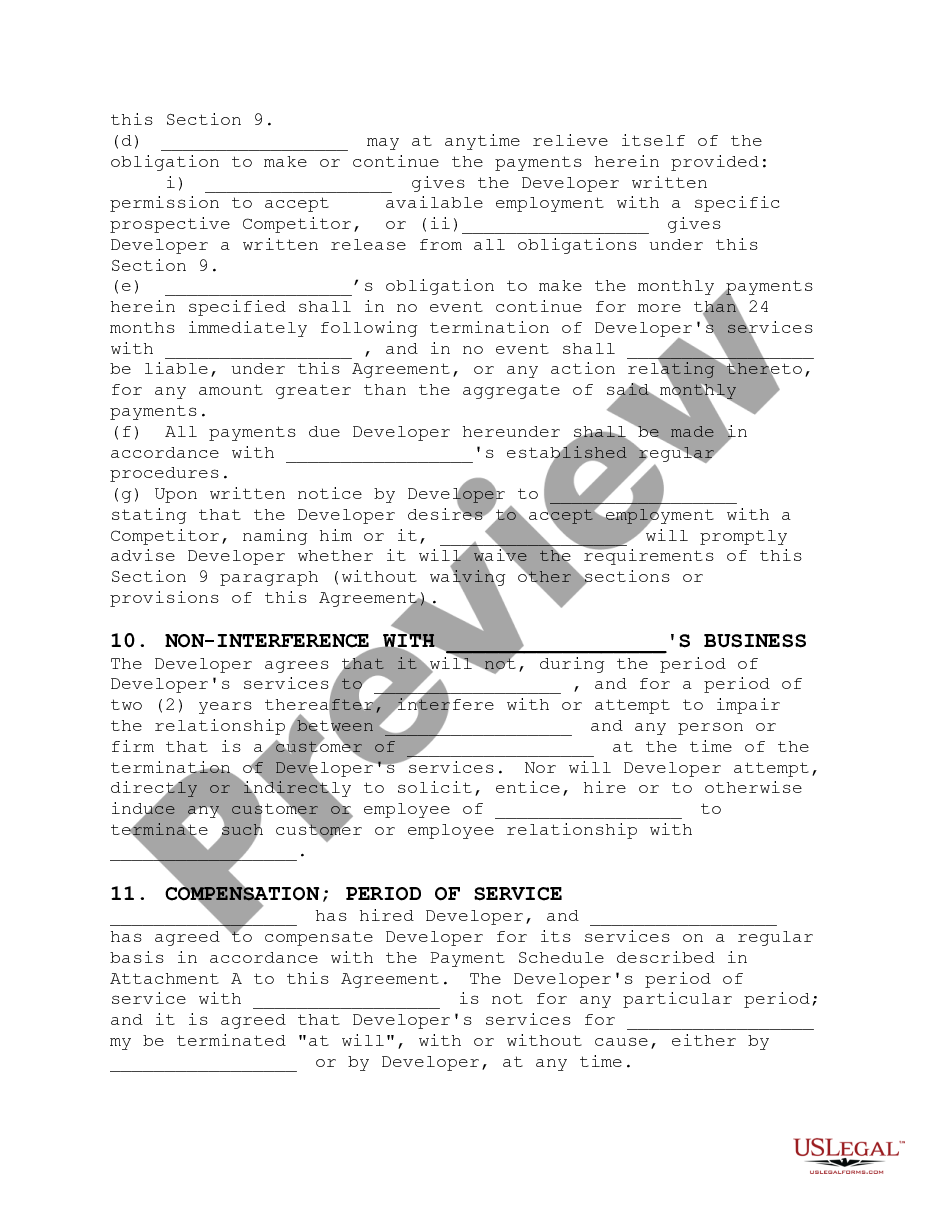 page 6 Outsider Developer's Agreement - Software Design Programming and Writing preview