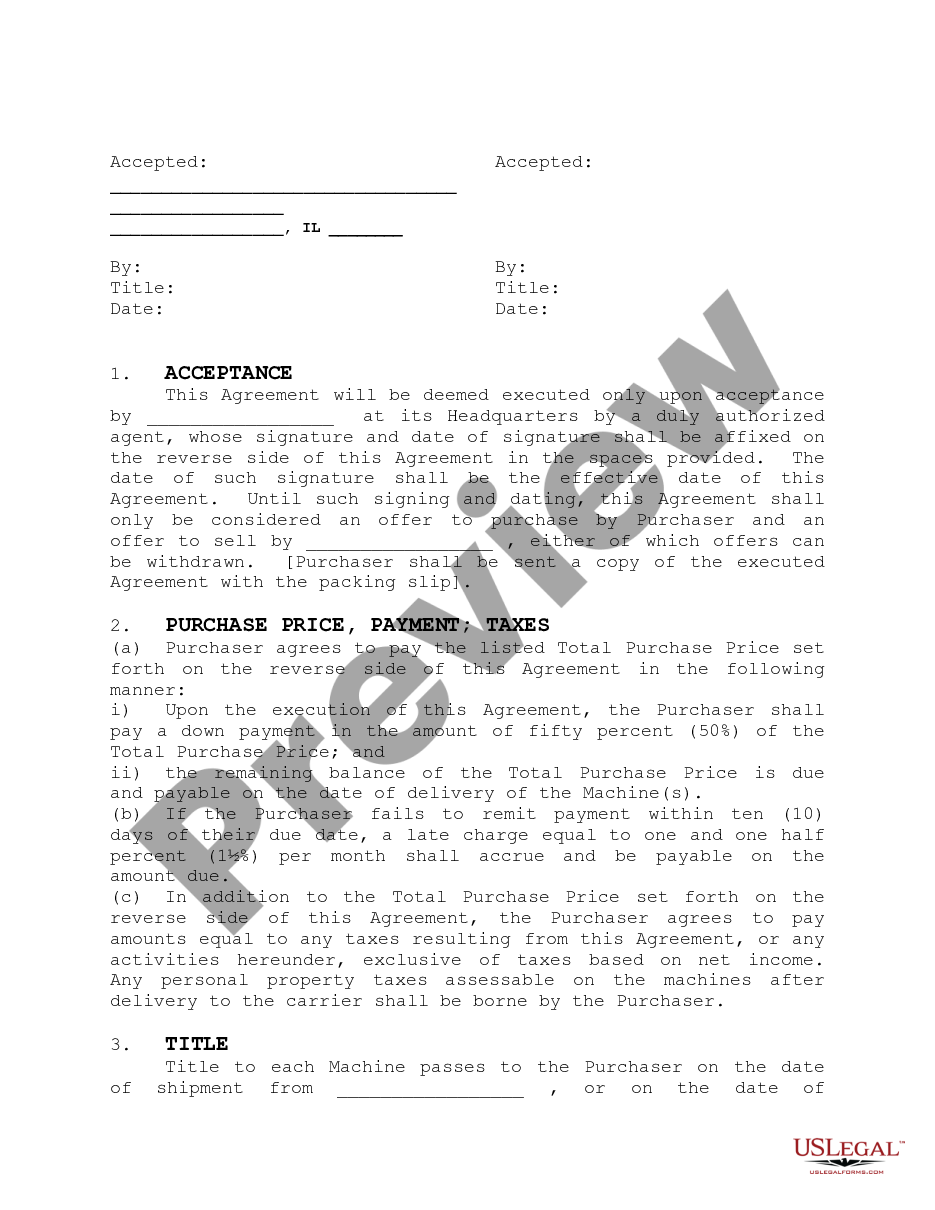 page 1 Agreement for Sales of Data Processing Equipment preview